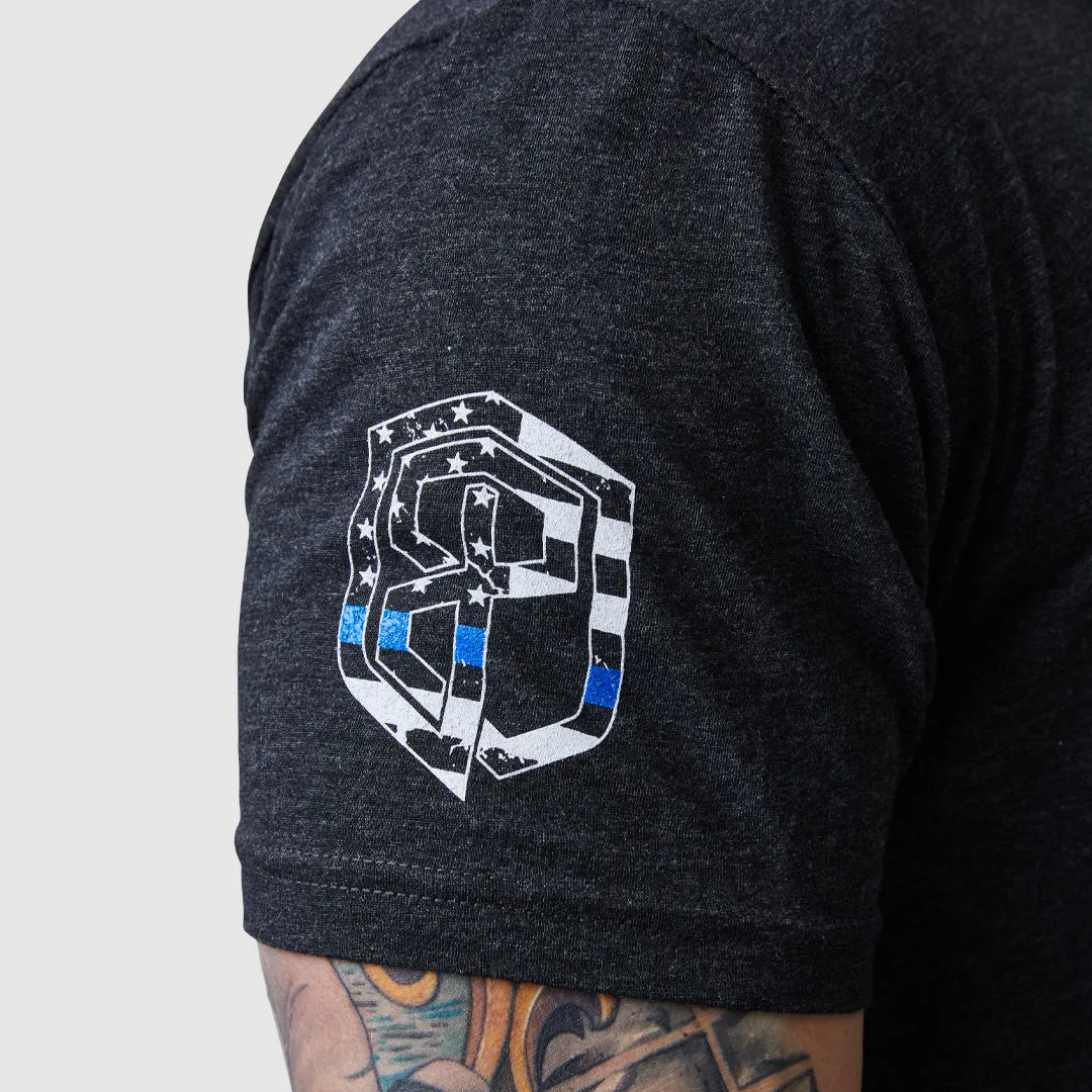 Valor Tee (Thin Blue Line) sold by Born Primitive product image thumbnail 4