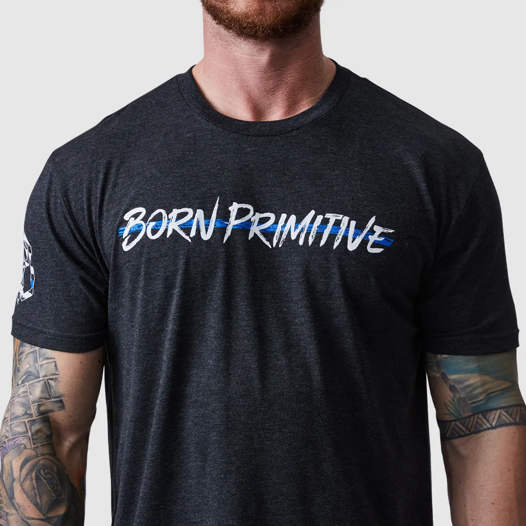 Valor Tee (Thin Blue Line) sold by Born Primitive product image thumbnail 3