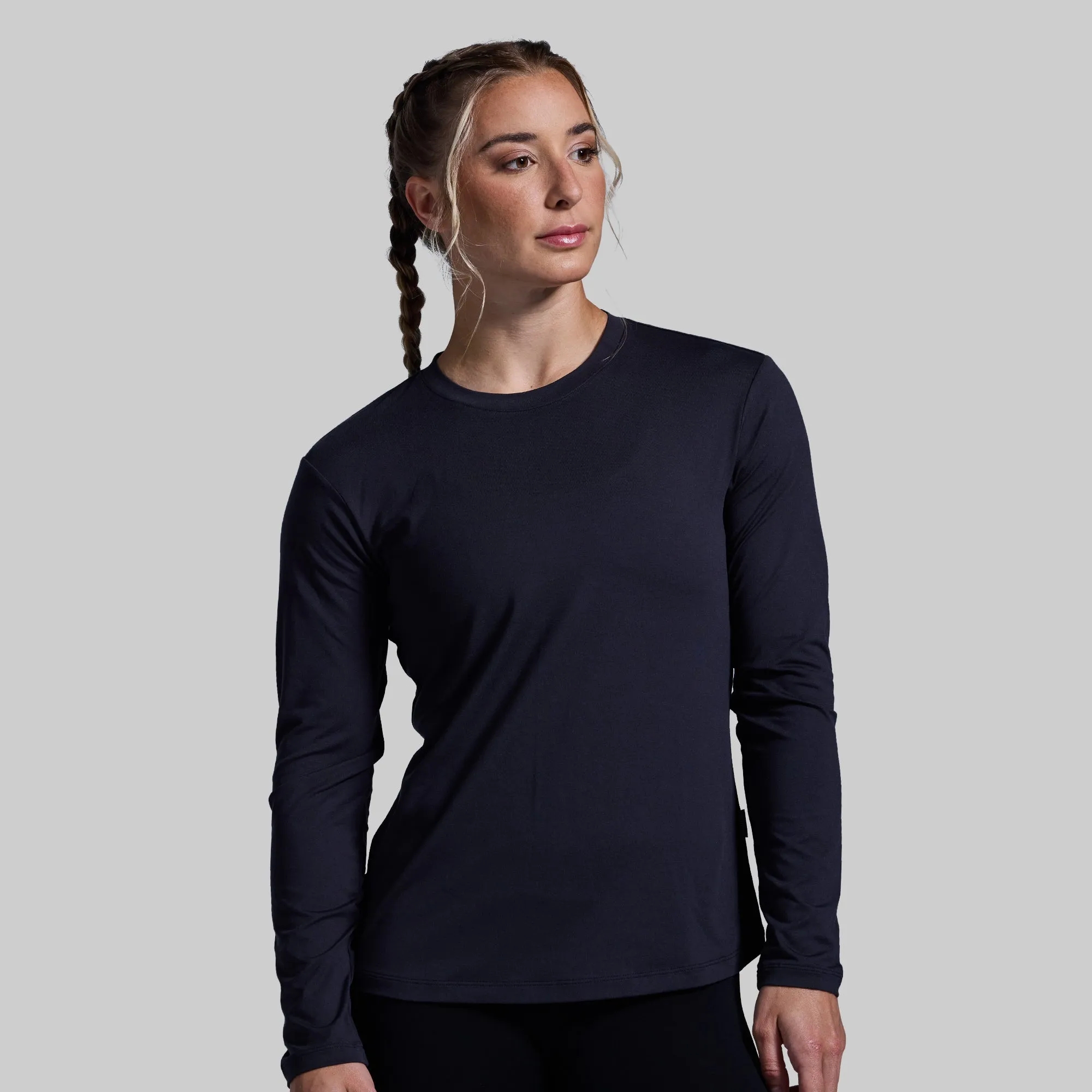 Women's BP Premium Basic Long Sleeve Crew (Black) sold by Born Primitive