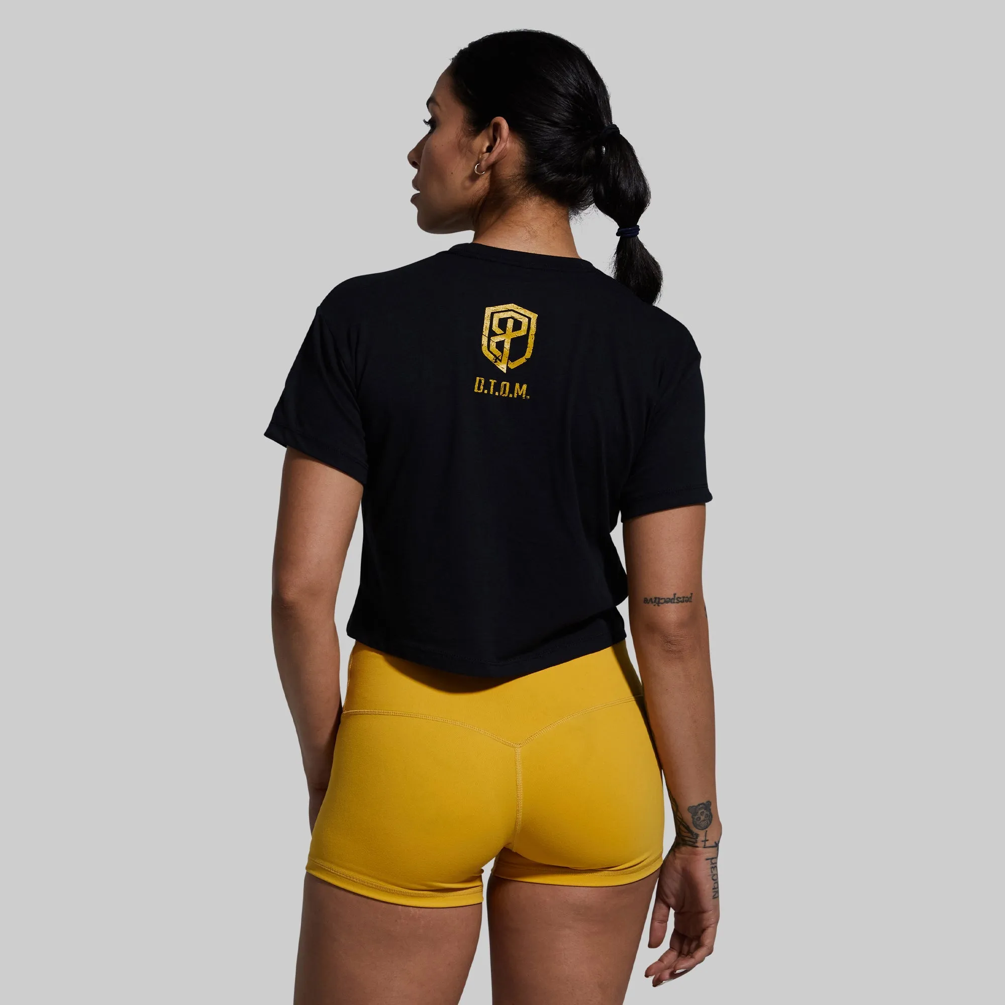 Gadsden Flag Crop Tee (Black) sold by Born Primitive product image thumbnail 2