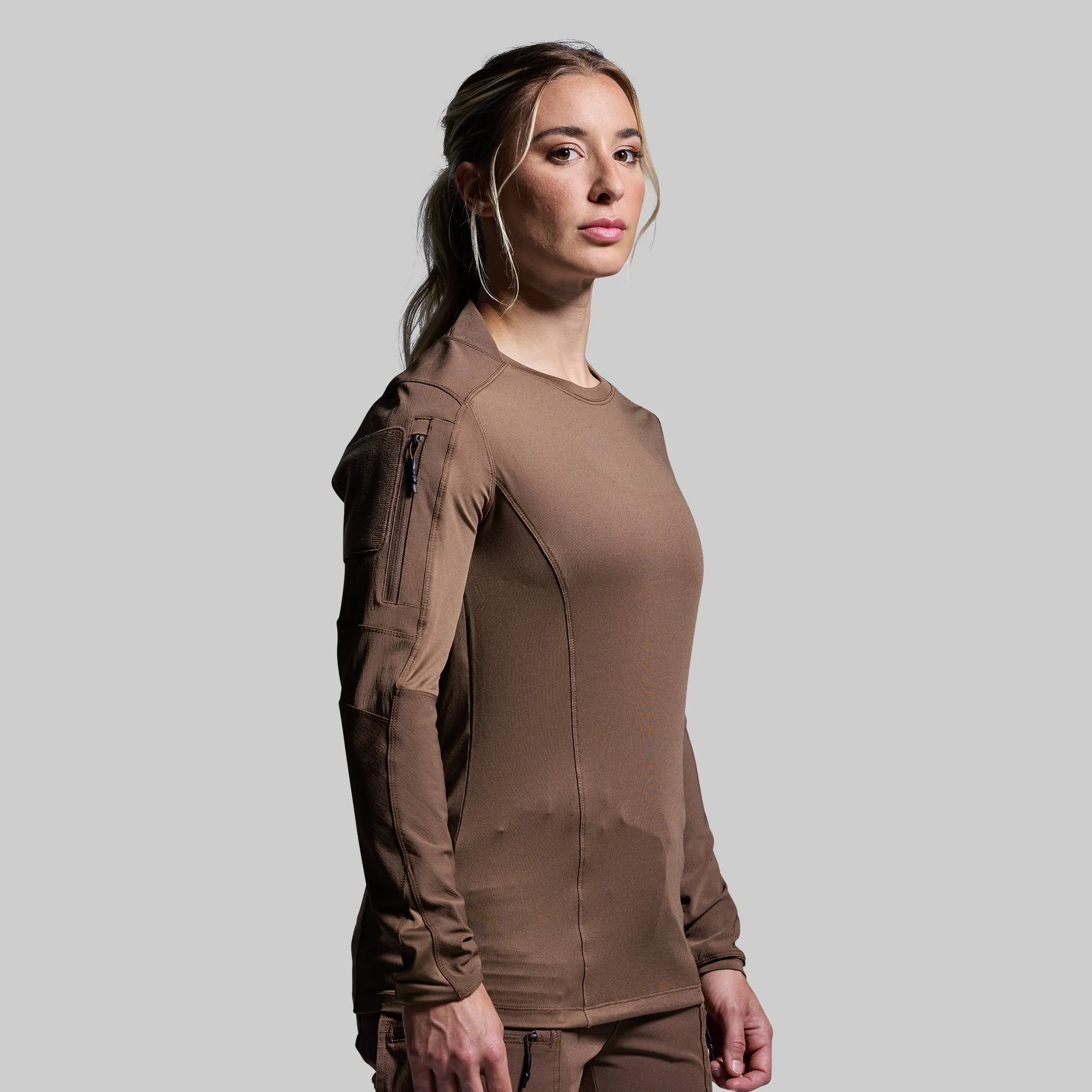 Women's Long Sleeve Op Top (Coyote Brown) sold by Born Primitive