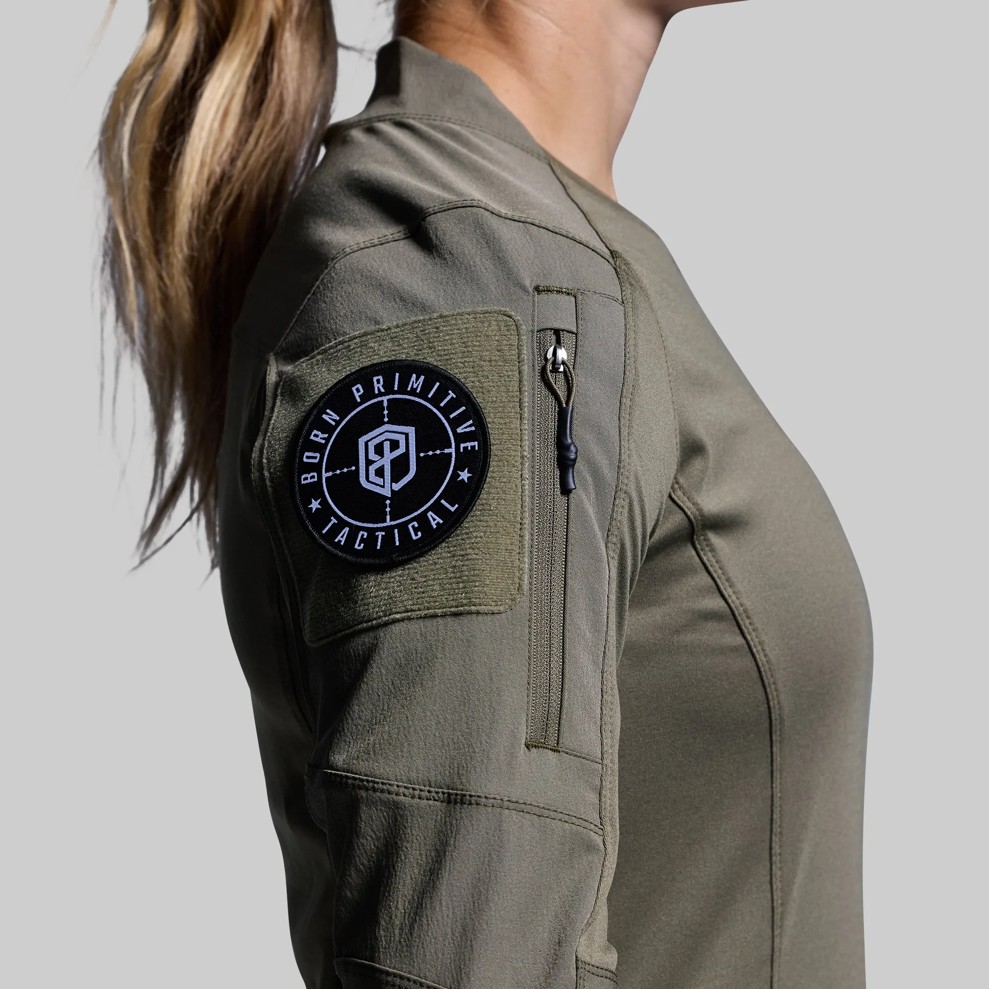 Women's Long Sleeve Op Top (OD Green) sold by Born Primitive product image thumbnail 4