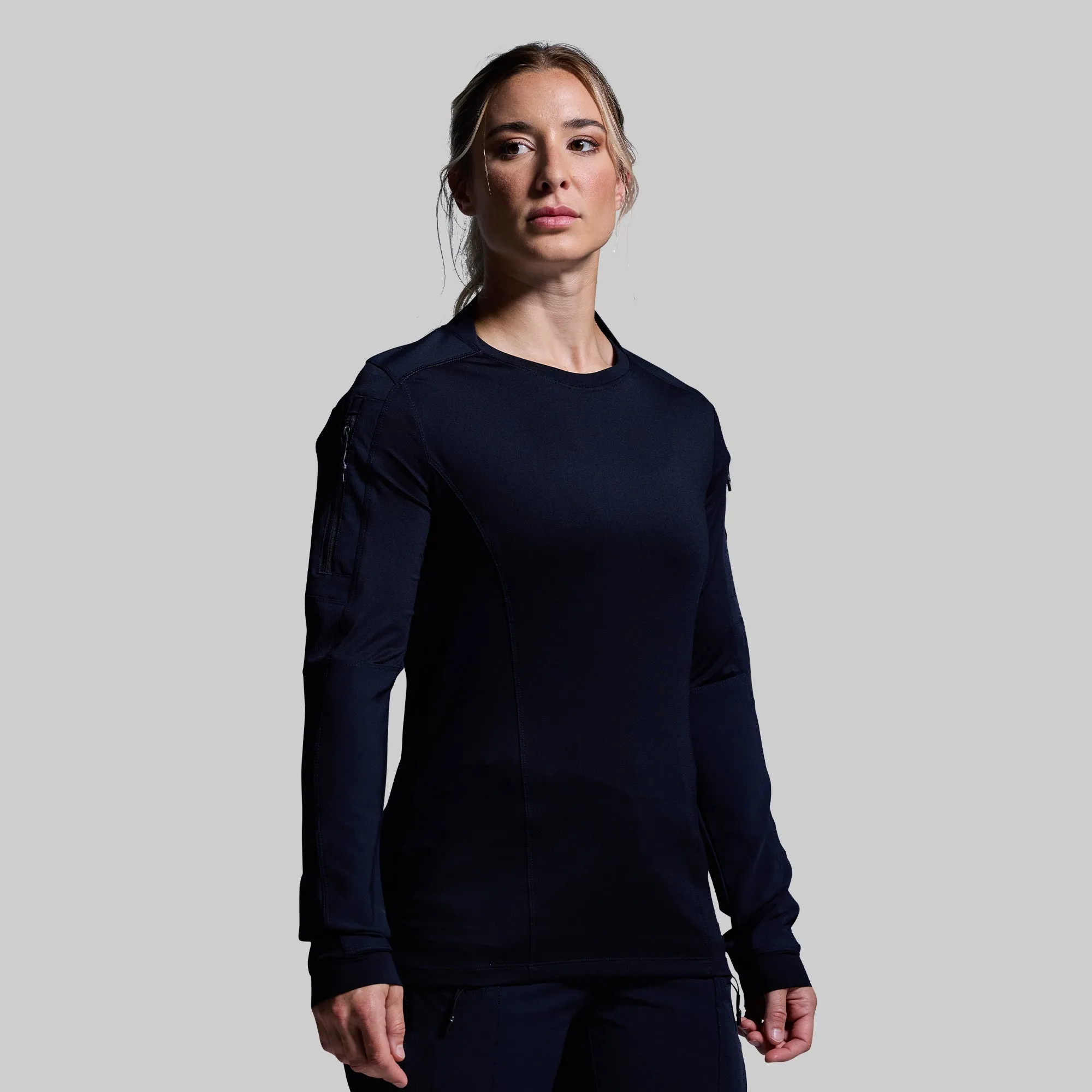 Women's Long Sleeve Op Top (Police Blue) sold by Born Primitive