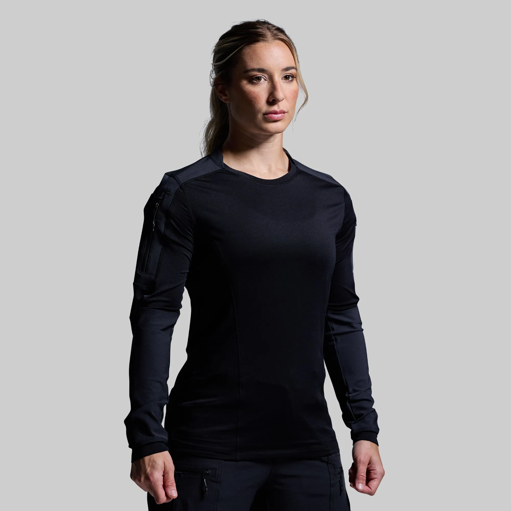 Women's Long Sleeve Op Top (Black) sold by Born Primitive