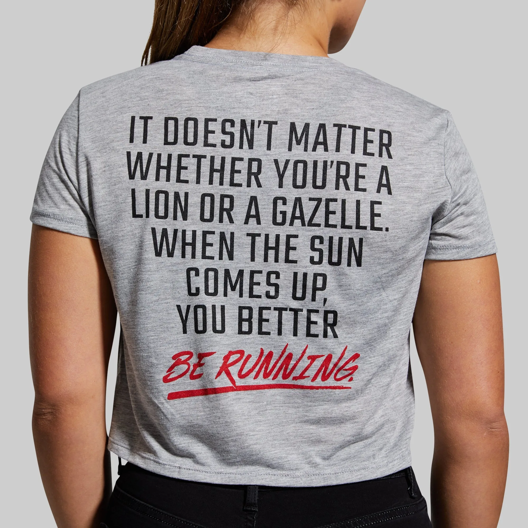 Modern Savage Crop Tee (Heather Grey) sold by Born Primitive product image thumbnail 3