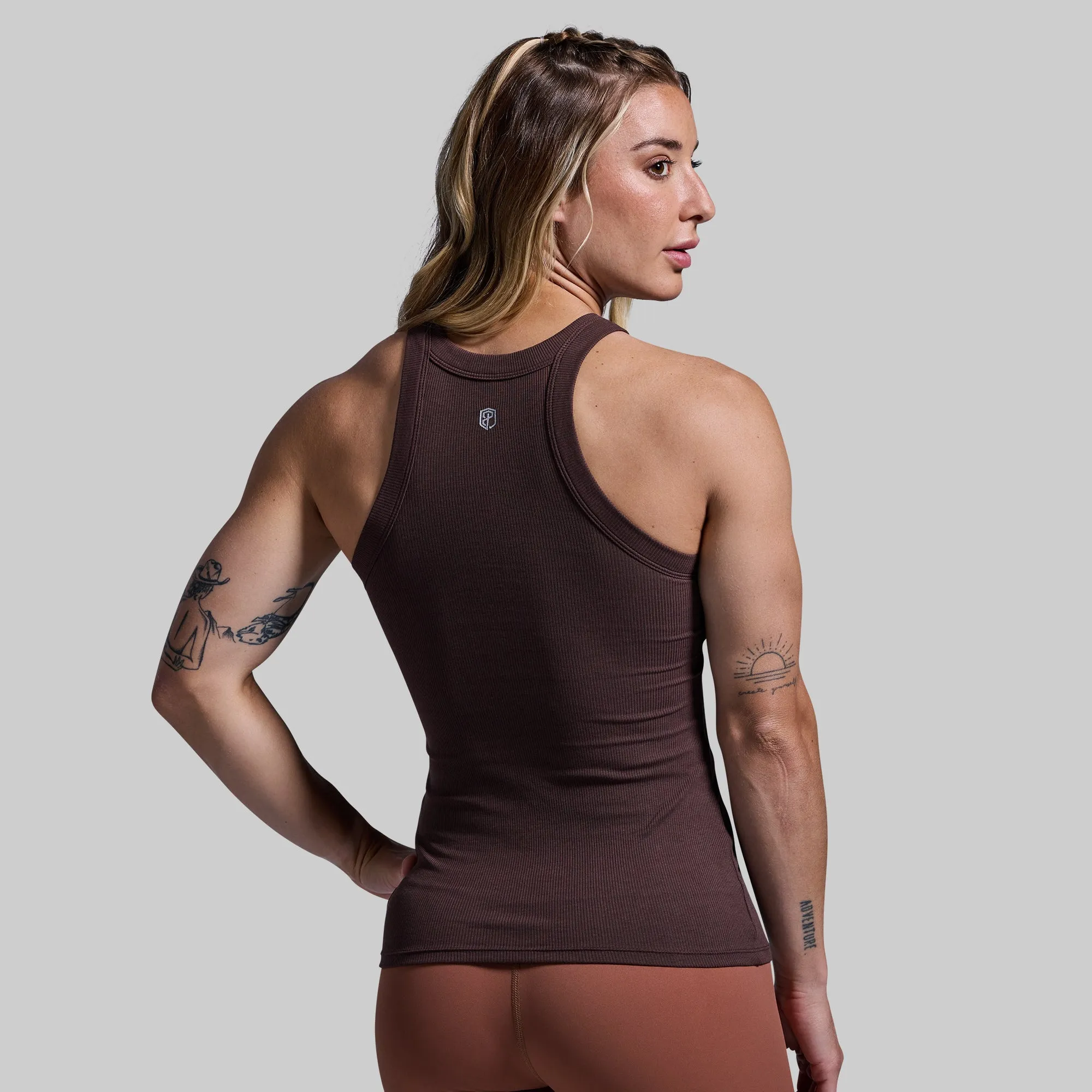 Day to Day Ribbed Tank (French Roast) sold by Born Primitive