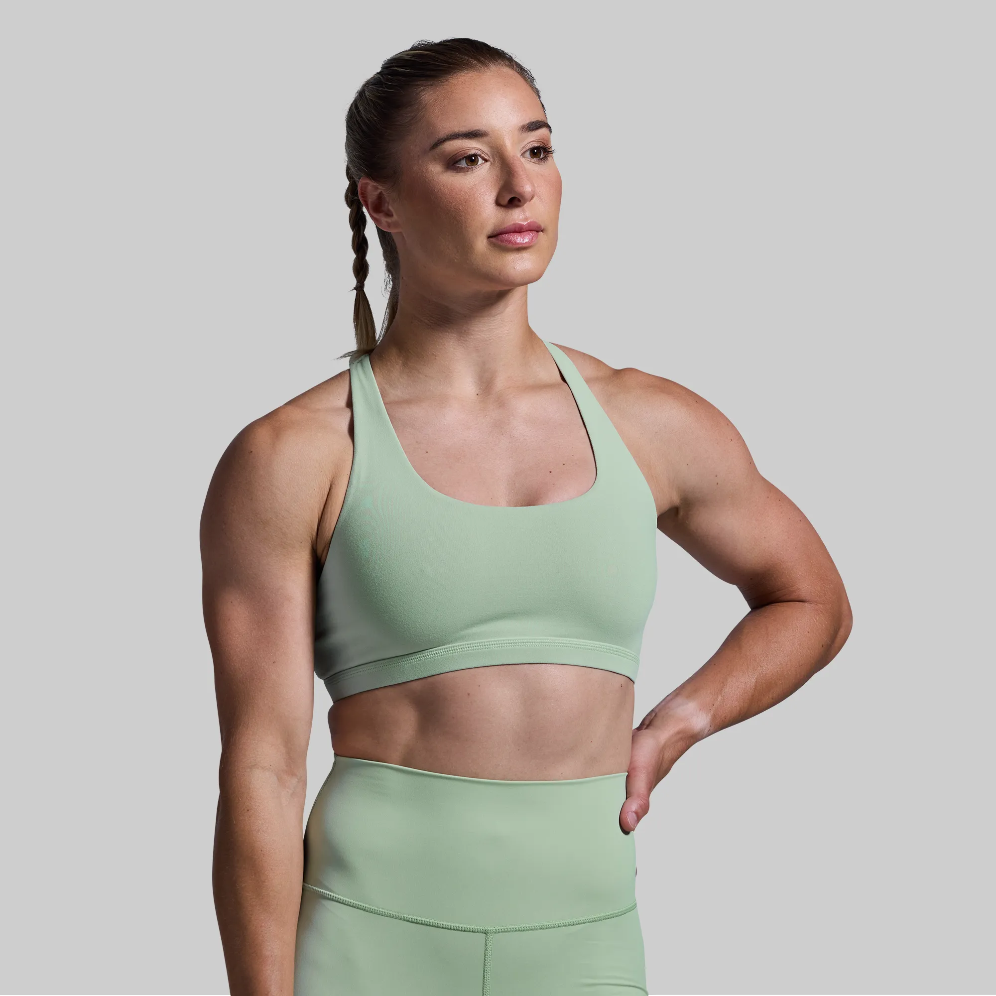 Vitality Sports Bra (Cameo Green) sold by Born Primitive product image thumbnail 2