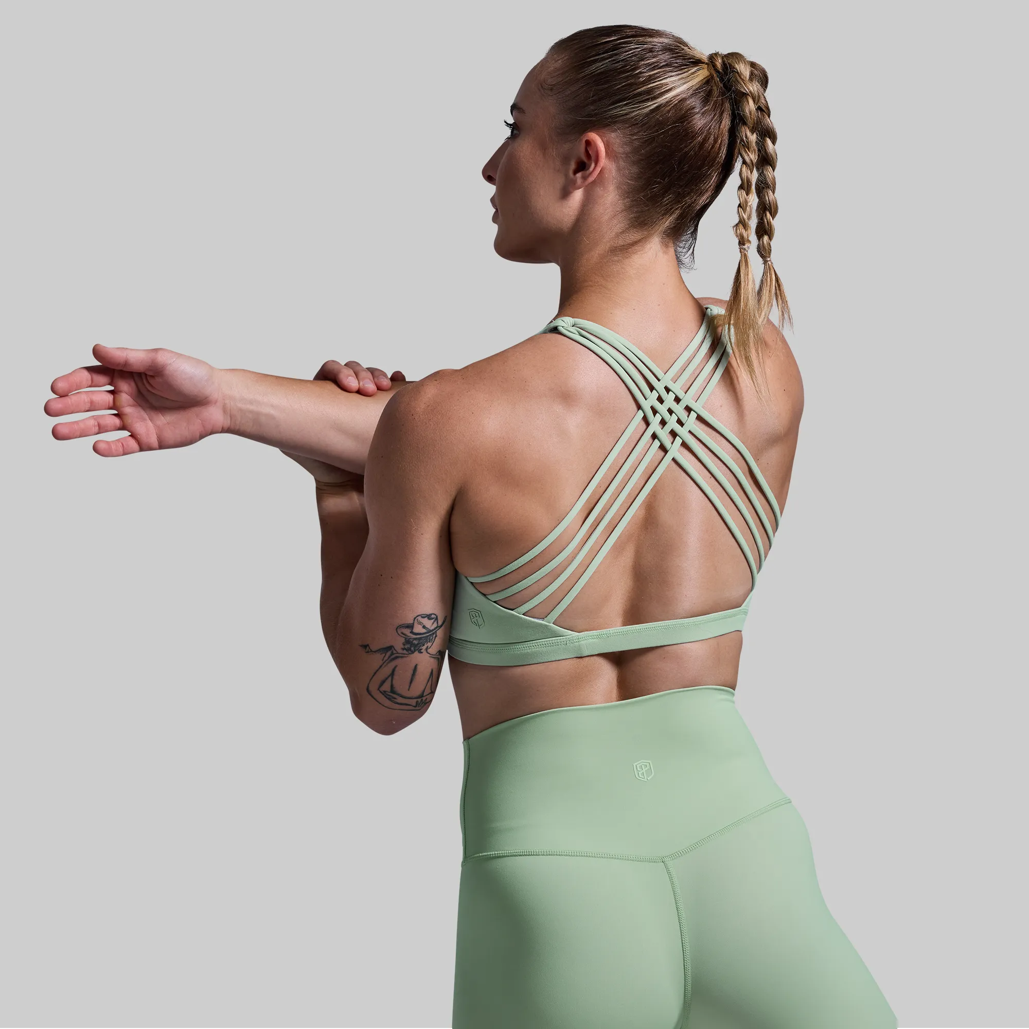 Vitality Sports Bra (Cameo Green) sold by Born Primitive product image thumbnail 3