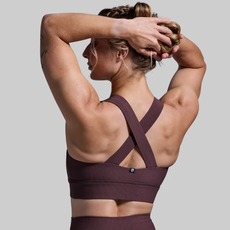 All or Nothing Sports Bra (French Roast) sold by Born Primitive
