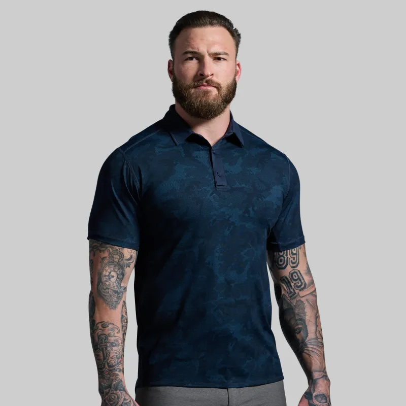 Men's Tek Polo (Police Blue Camo) sold by Born Primitive