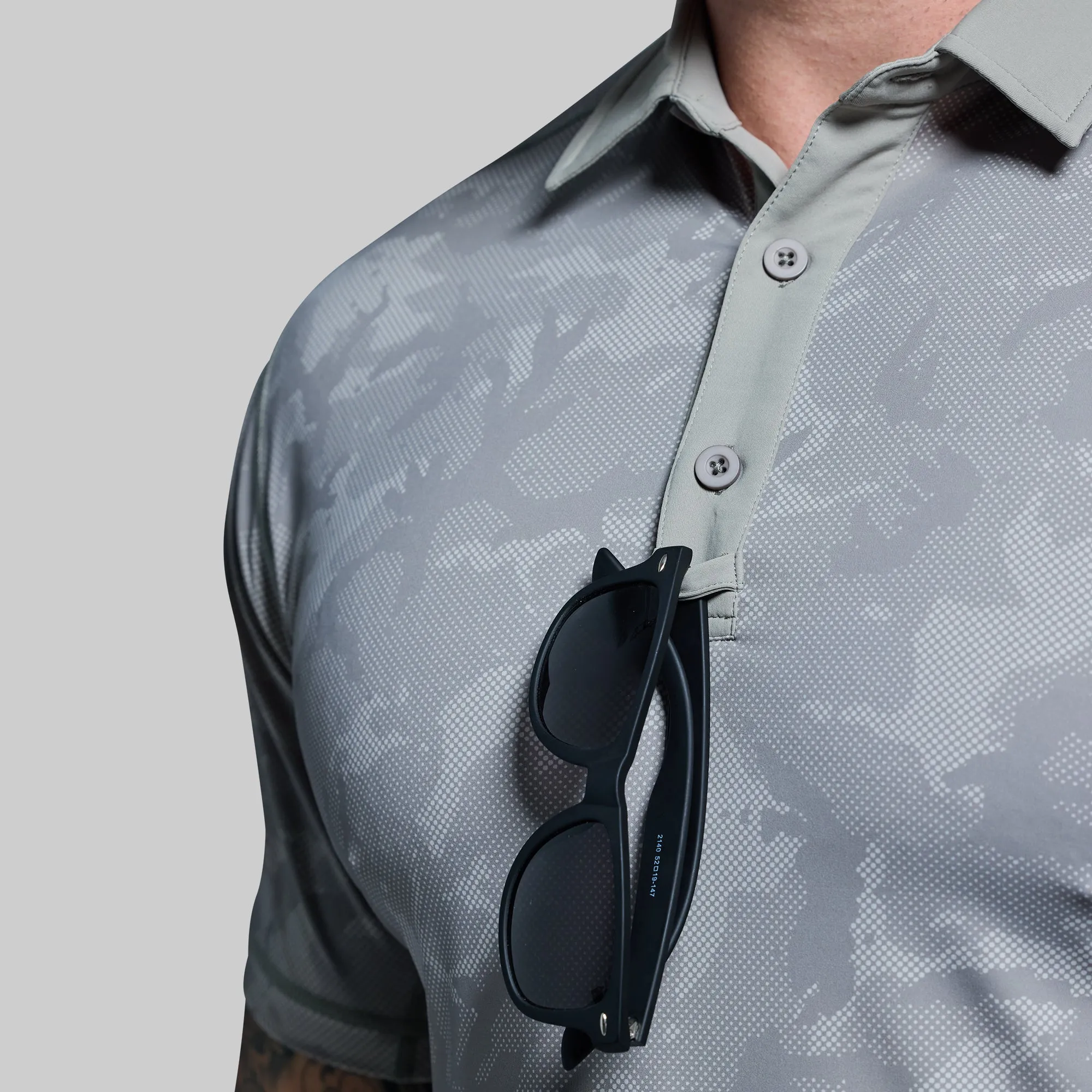 Men's Tek Polo (Paloma Grey Camo) sold by Born Primitive product image thumbnail 3