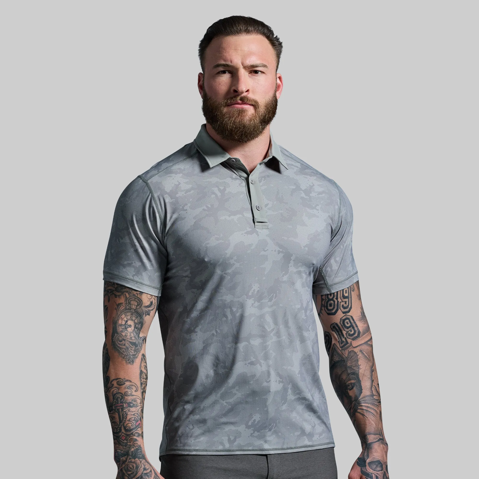 Men's Tek Polo (Paloma Grey Camo) sold by Born Primitive
