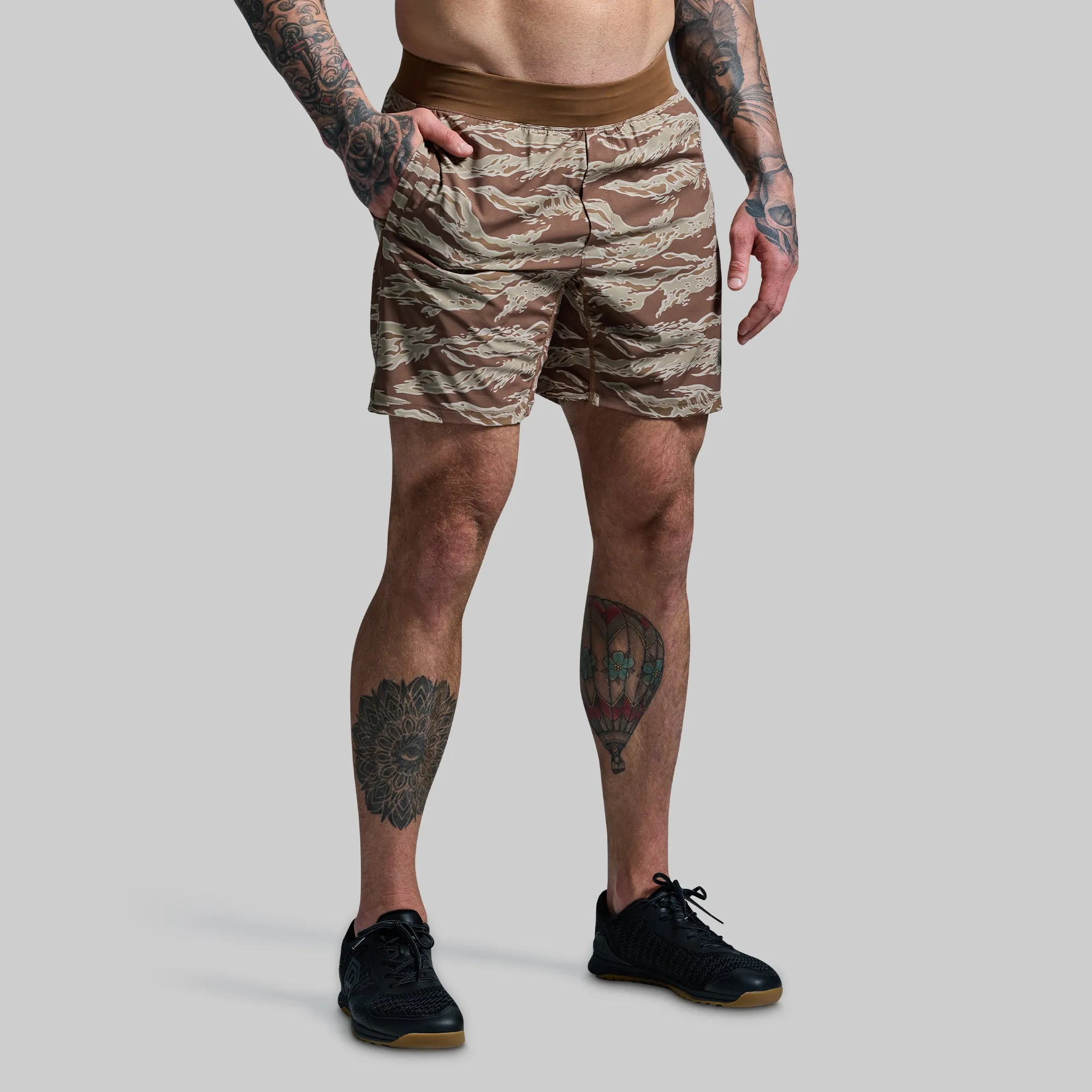 Versatile Short w/ Compression 7" (Desert Tiger) sold by Born Primitive