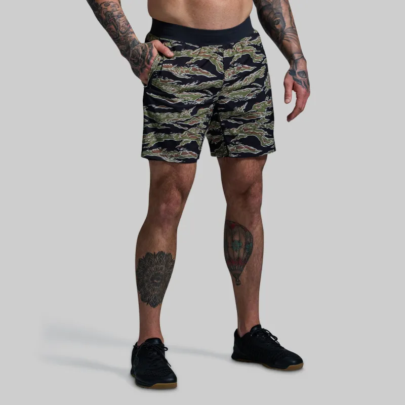 Versatile Short w/ Compression 7" (Jungle Tiger) sold by Born Primitive