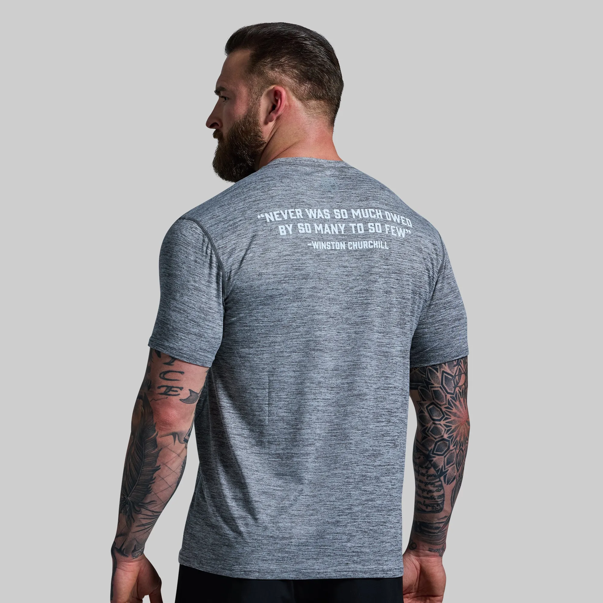 BDF Churchill Athleisure Tee (Heather Grey) sold by Born Primitive
