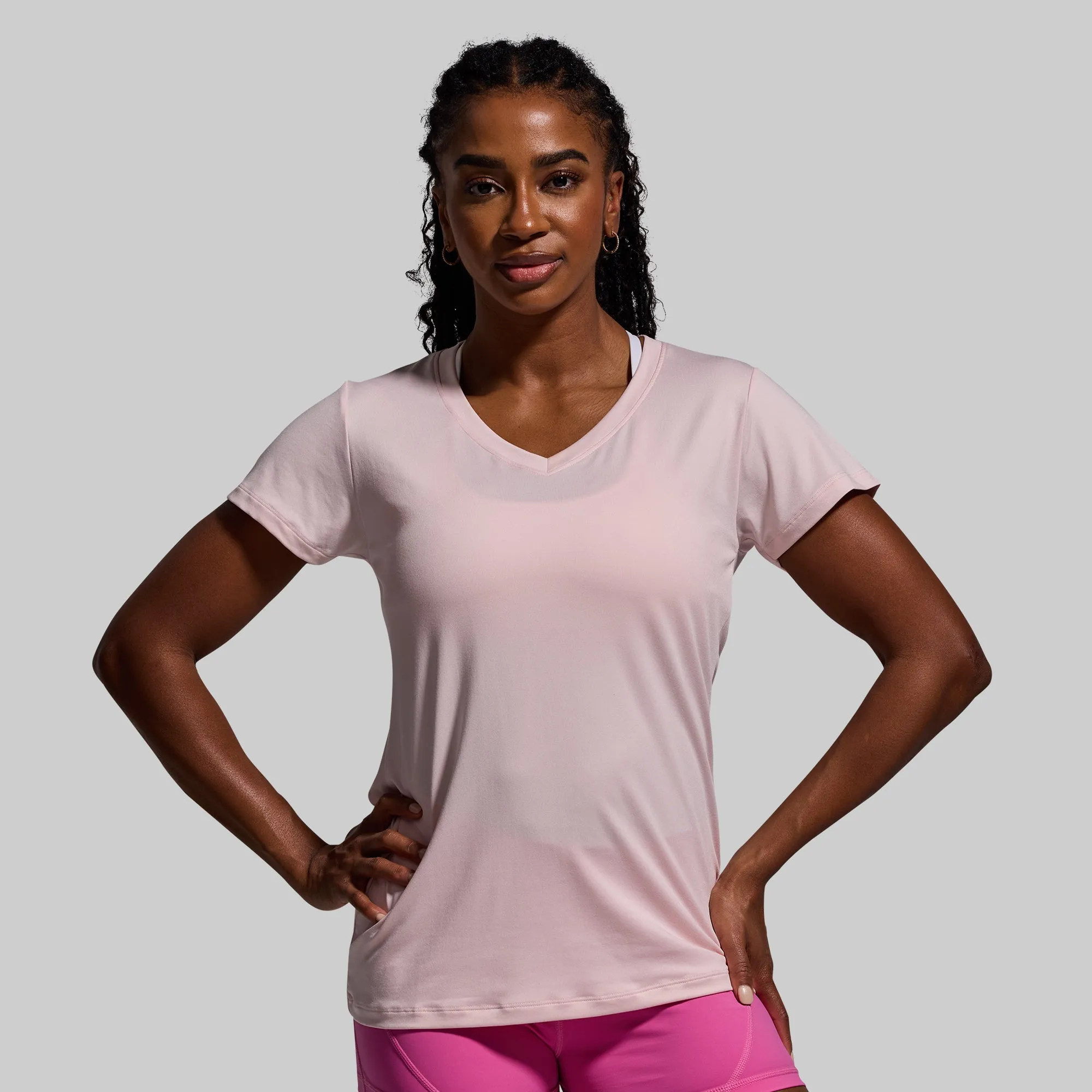 Athleisure Short Sleeve V-Neck (Peachskin) sold by Born Primitive