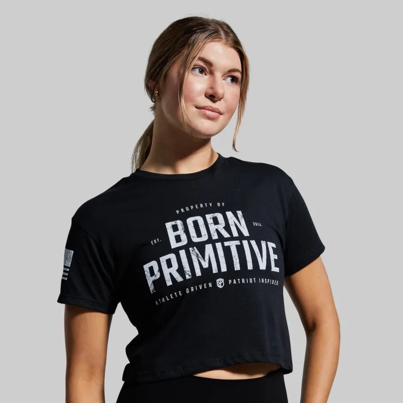Property of Born Primitive Crop Tee (Black) sold by Born Primitive