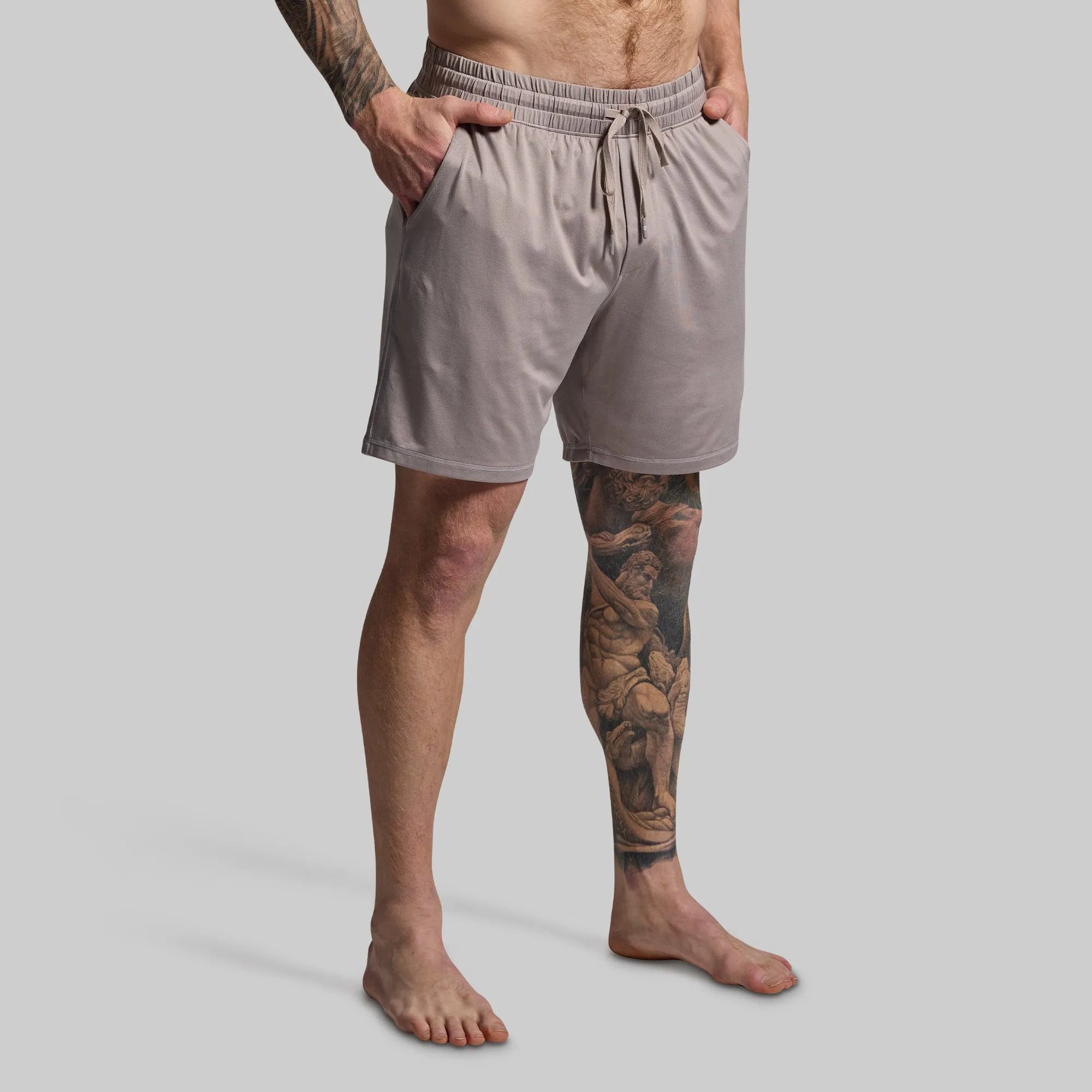 Men's Lounge Short 2.0 (Stone) sold by Born Primitive