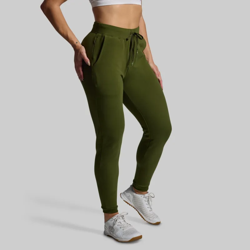 Women's Unmatched Jogger 2.0 (Military Green) sold by Born Primitive