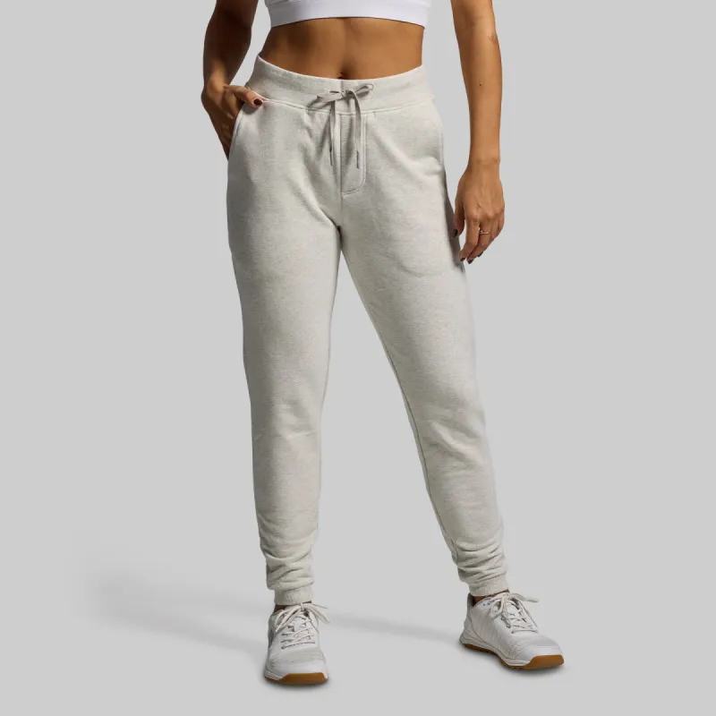 Women's Unmatched Jogger 2.0 (Heather White) sold by Born Primitive