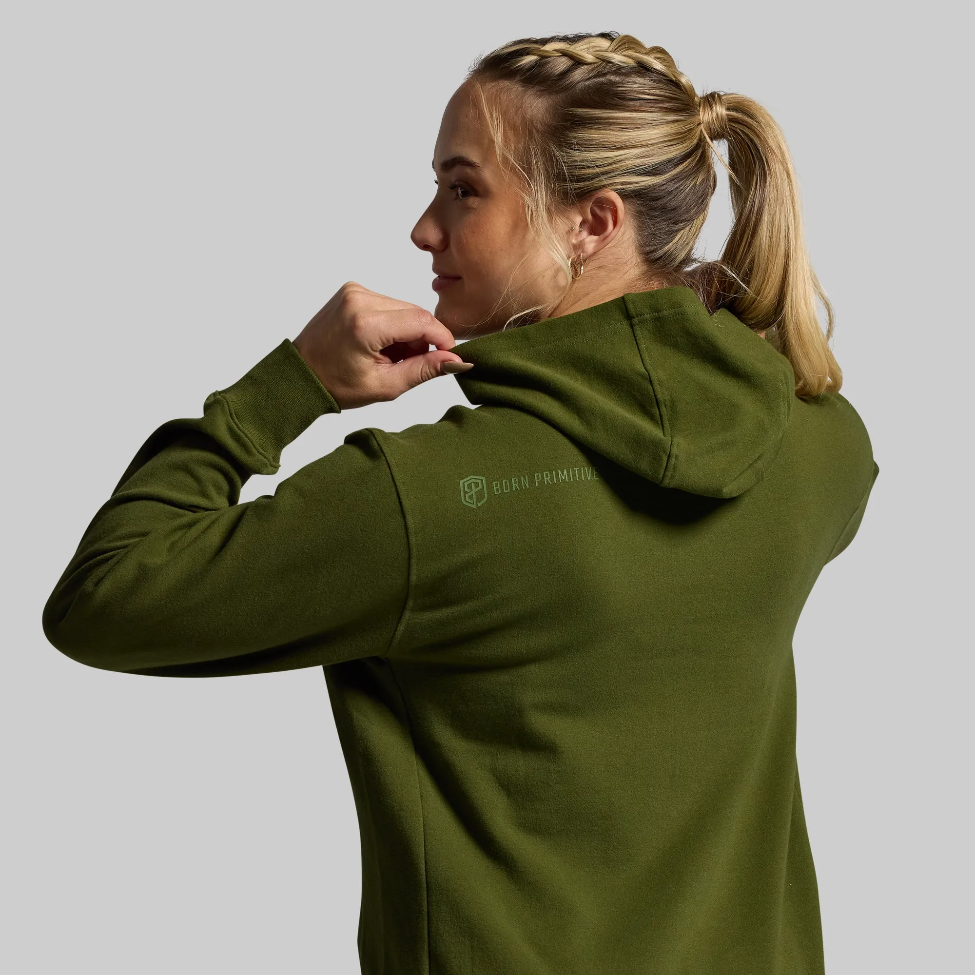 Women's Unmatched Hoodie (Military Green) sold by Born Primitive product image thumbnail 4