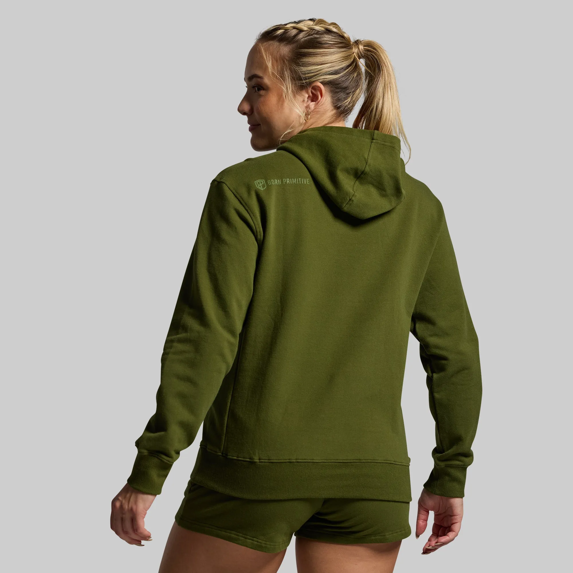 Women's Unmatched Hoodie (Military Green) sold by Born Primitive product image thumbnail 2