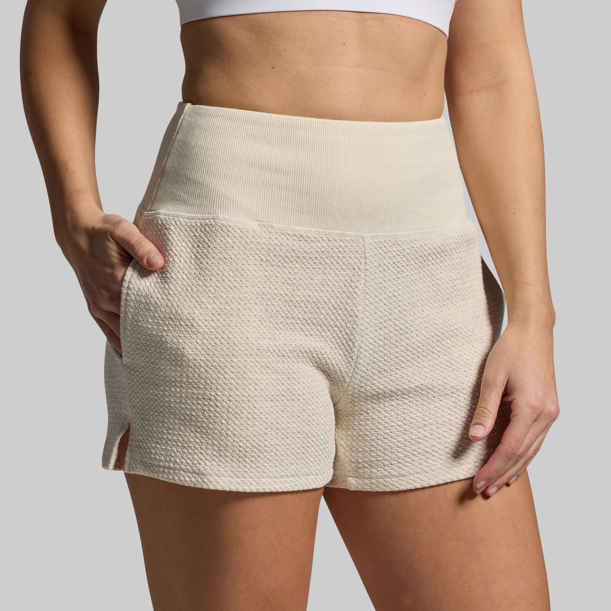 Women's Cloud Short (Heather Oatmeal) sold by Born Primitive