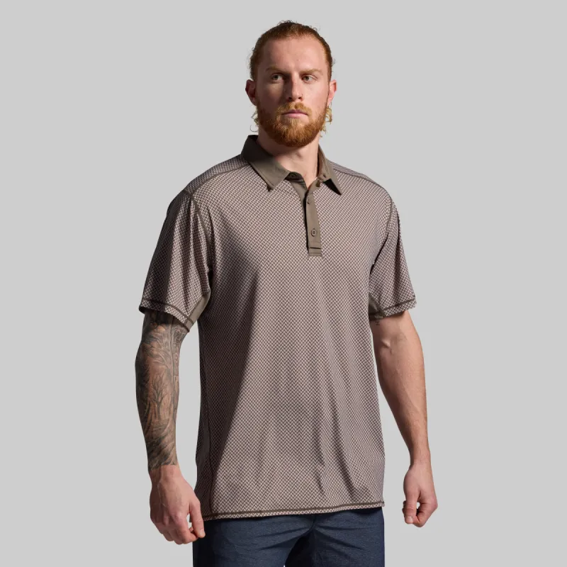 Men's Tek Polo (Gunmetal Check) sold by Born Primitive