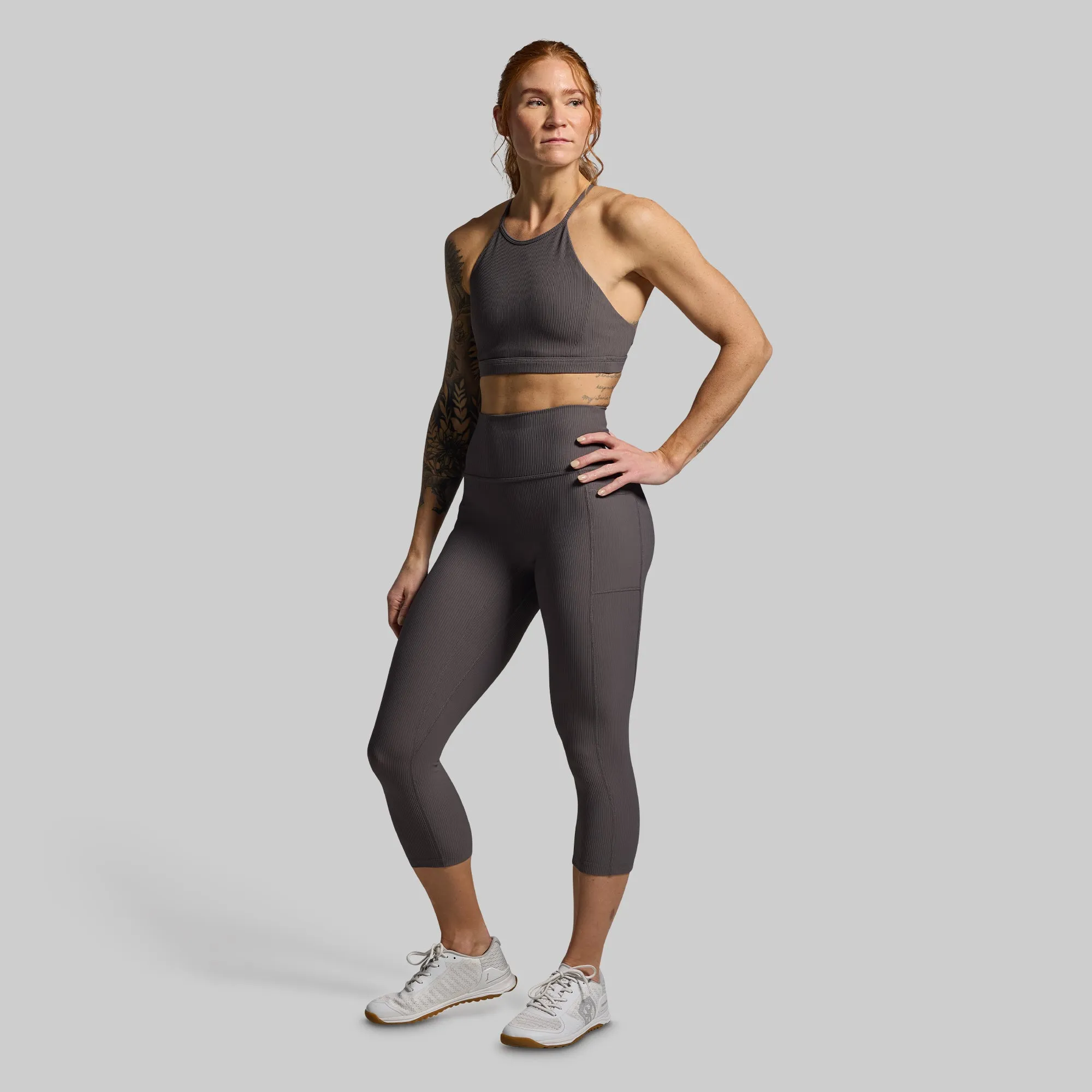 All or Nothing Capri Set (Dark Grey) sold by Born Primitive