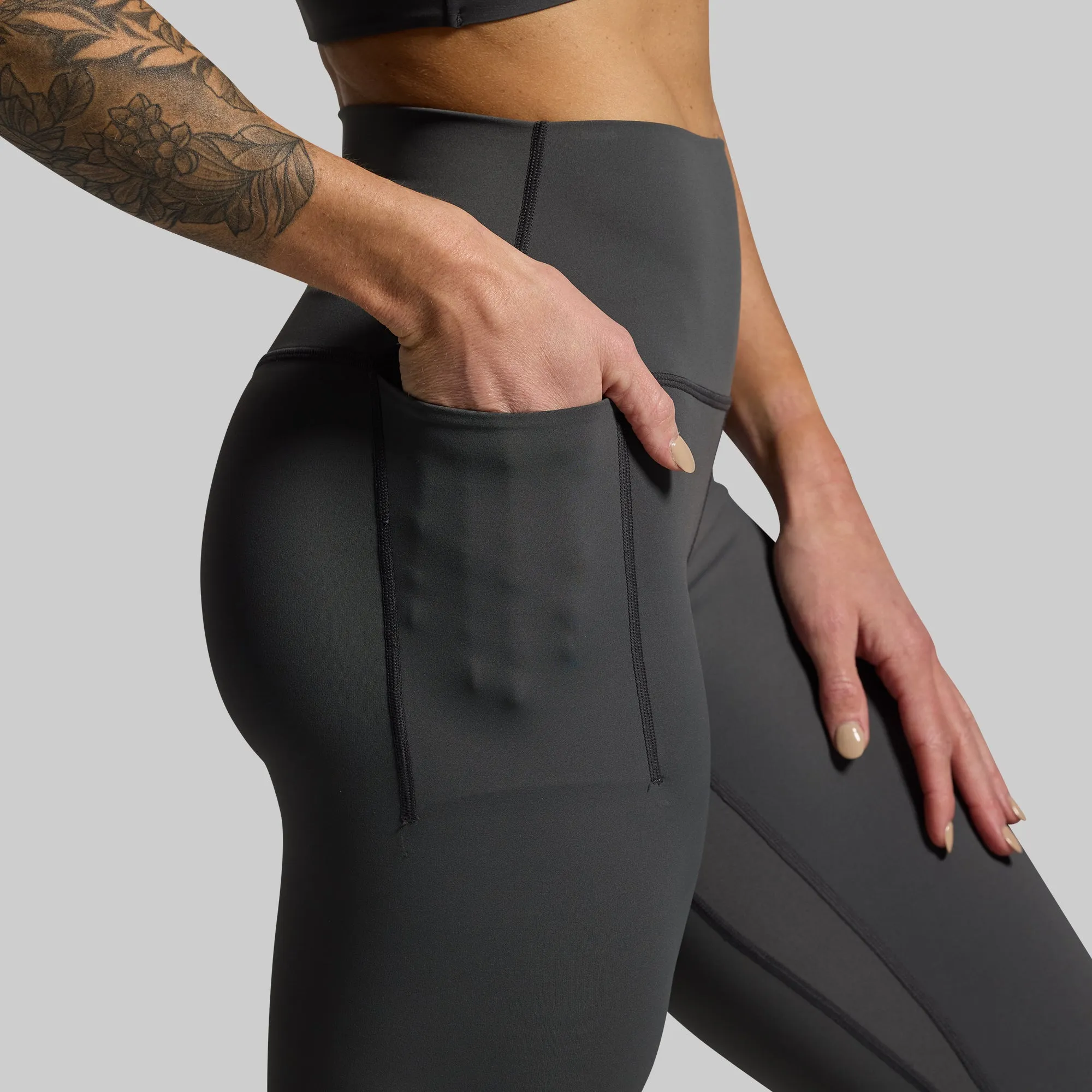 Your Go To 7/8 Legging w/ Pockets 2.0 (Gunmetal) sold by Born Primitive product image thumbnail 4