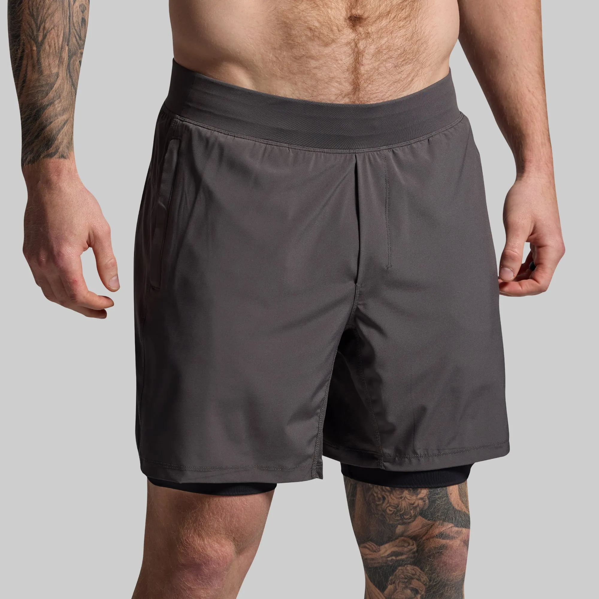 Versatile Short w/ Compression 7" (Gunmetal) sold by Born Primitive product image thumbnail 4
