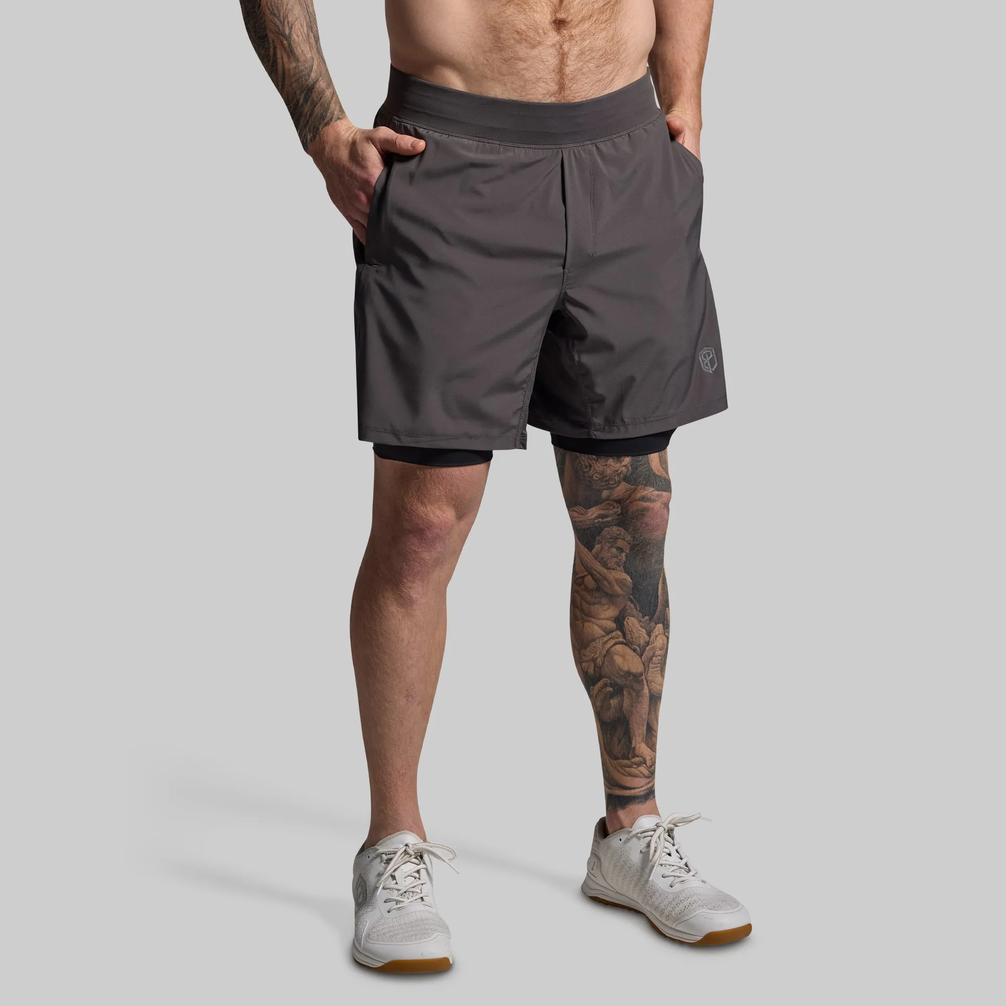 Versatile Short w/ Compression 7" (Gunmetal) sold by Born Primitive