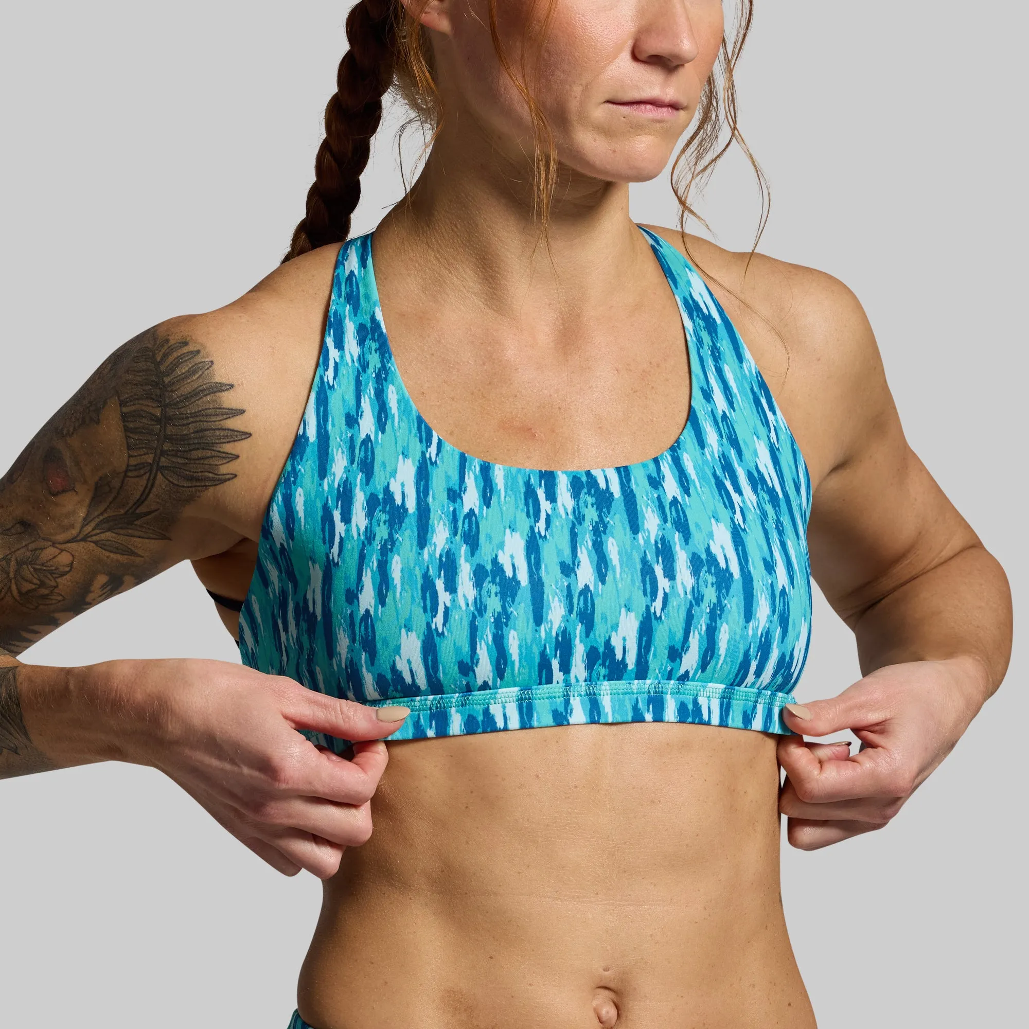 Vitality Sports Bra (Waterfall) sold by Born Primitive product image thumbnail 4