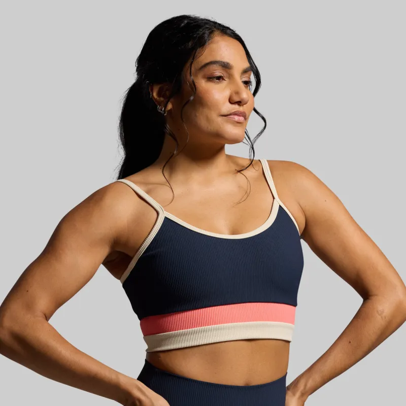 Out of Line Sports Bra (BP Navy) sold by Born Primitive