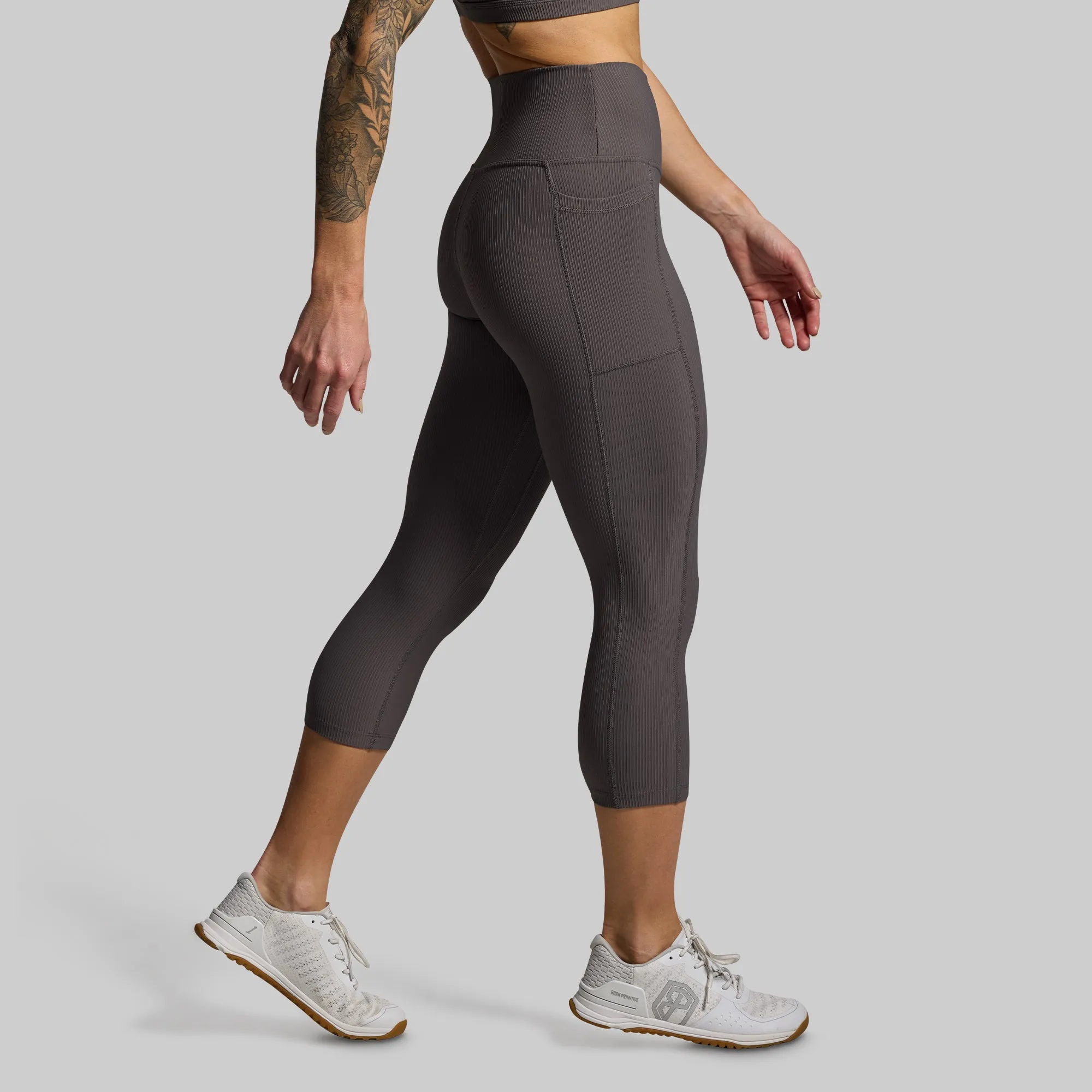 All or Nothing Capri w/ Pockets (Dark Grey) sold by Born Primitive product image thumbnail 4