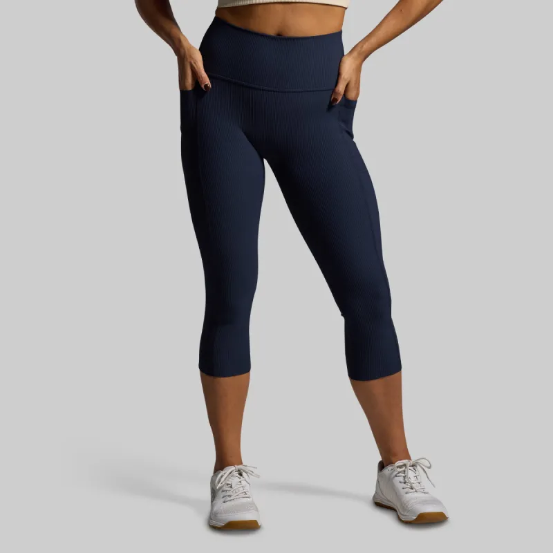 All or Nothing Capri w/ Pockets (BP Navy) sold by Born Primitive