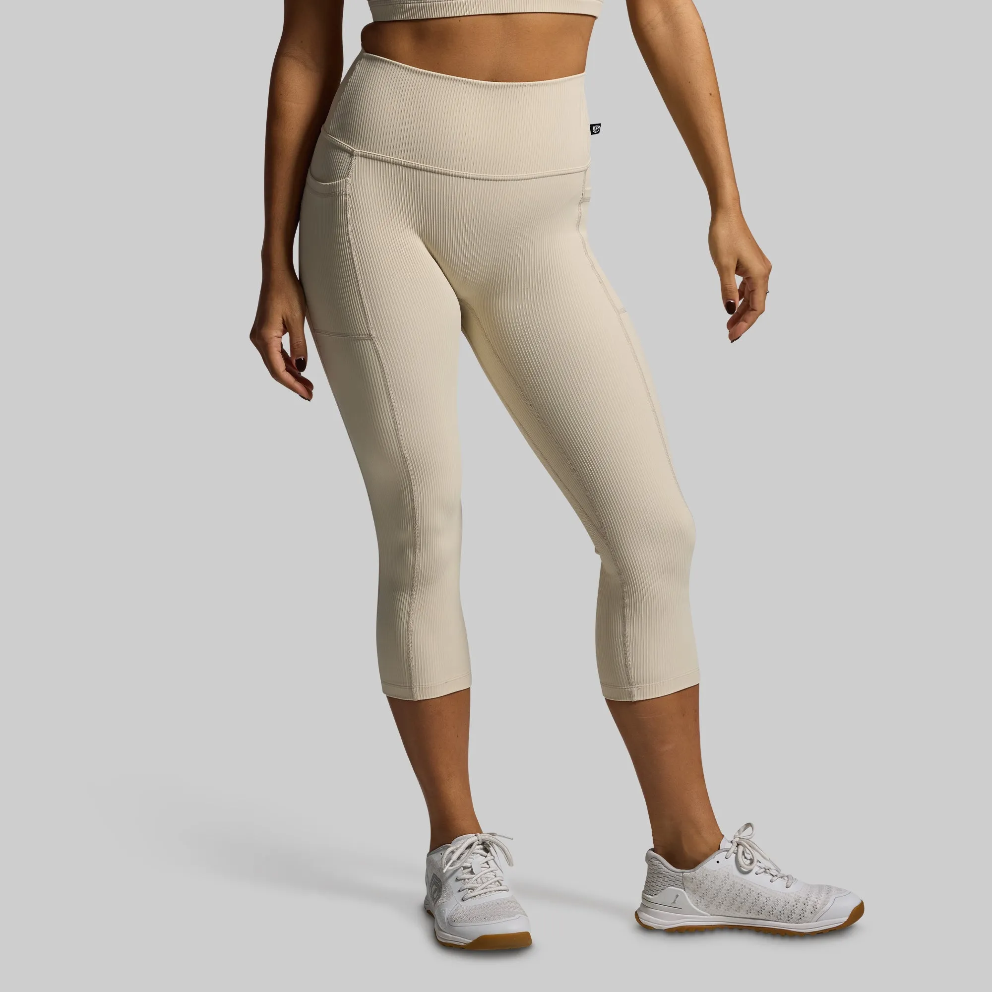 All or Nothing Capri w/ Pockets (Oatmeal) sold by Born Primitive product image thumbnail 2