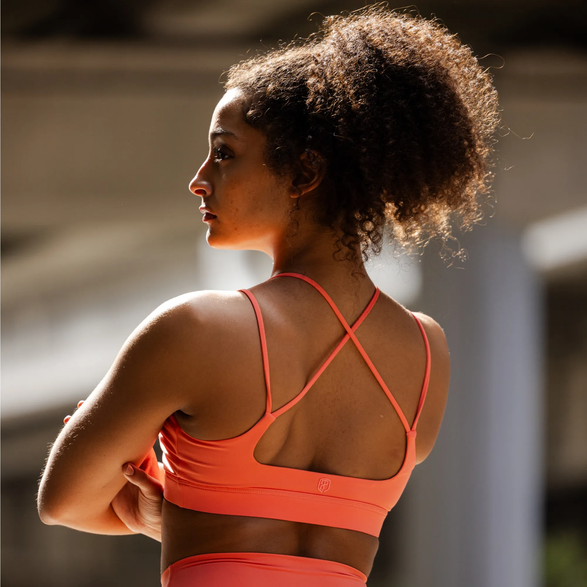Exhale Sports Bra (Hot Peach) sold by Born Primitive product image thumbnail 2