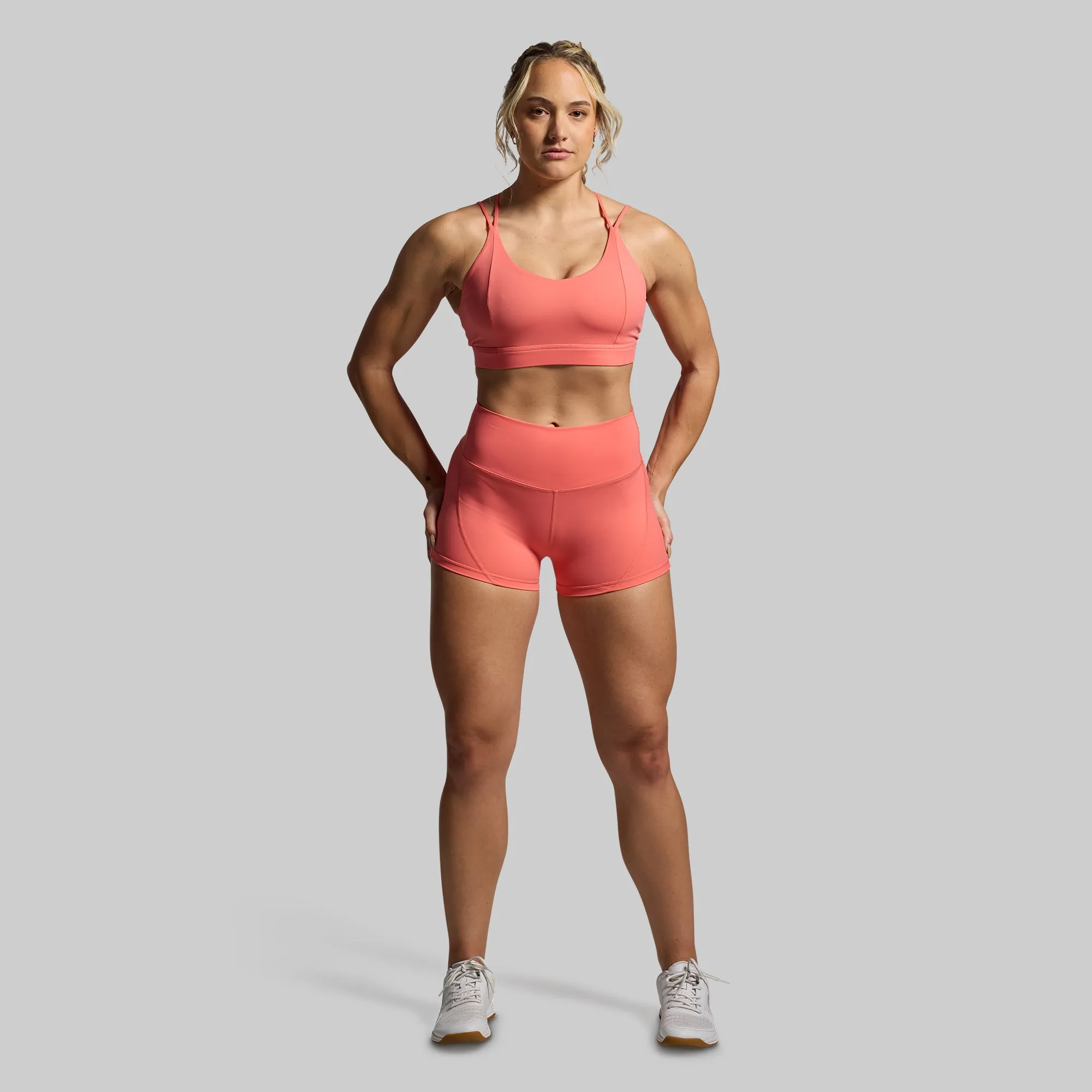 Exhale Sports Bra (Hot Peach) sold by Born Primitive product image thumbnail 5