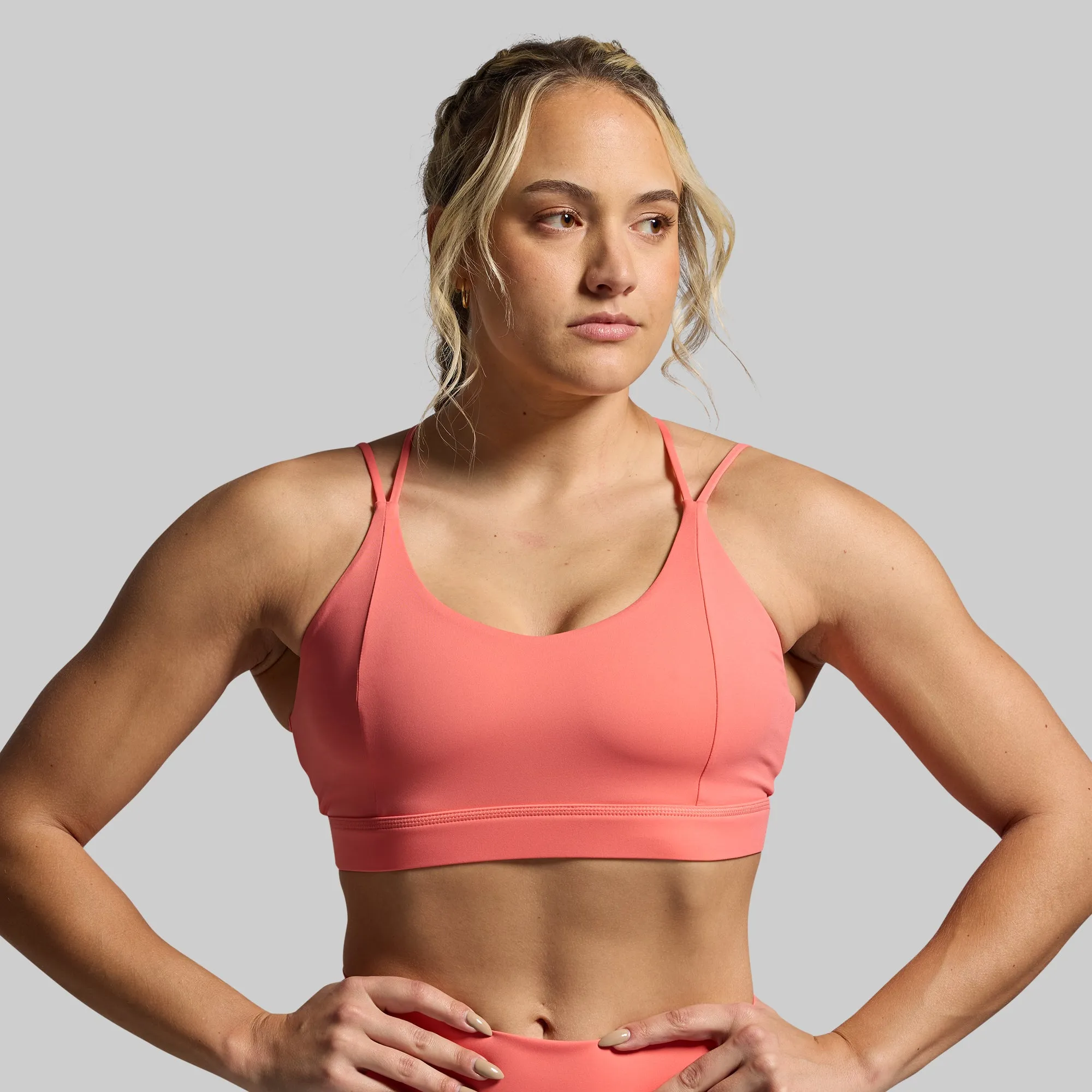 Exhale Sports Bra (Hot Peach) sold by Born Primitive product image thumbnail 3