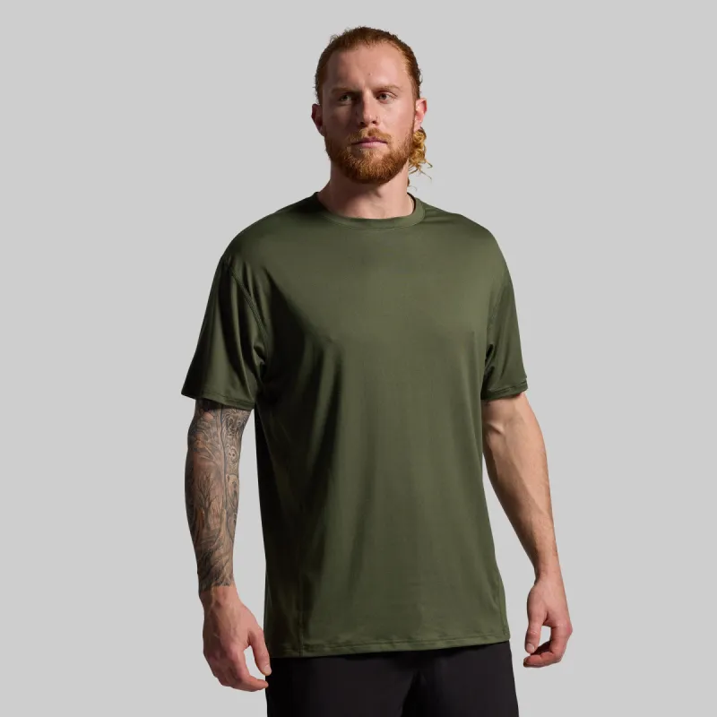 Athleisure Tee (Tactical Green) sold by Born Primitive