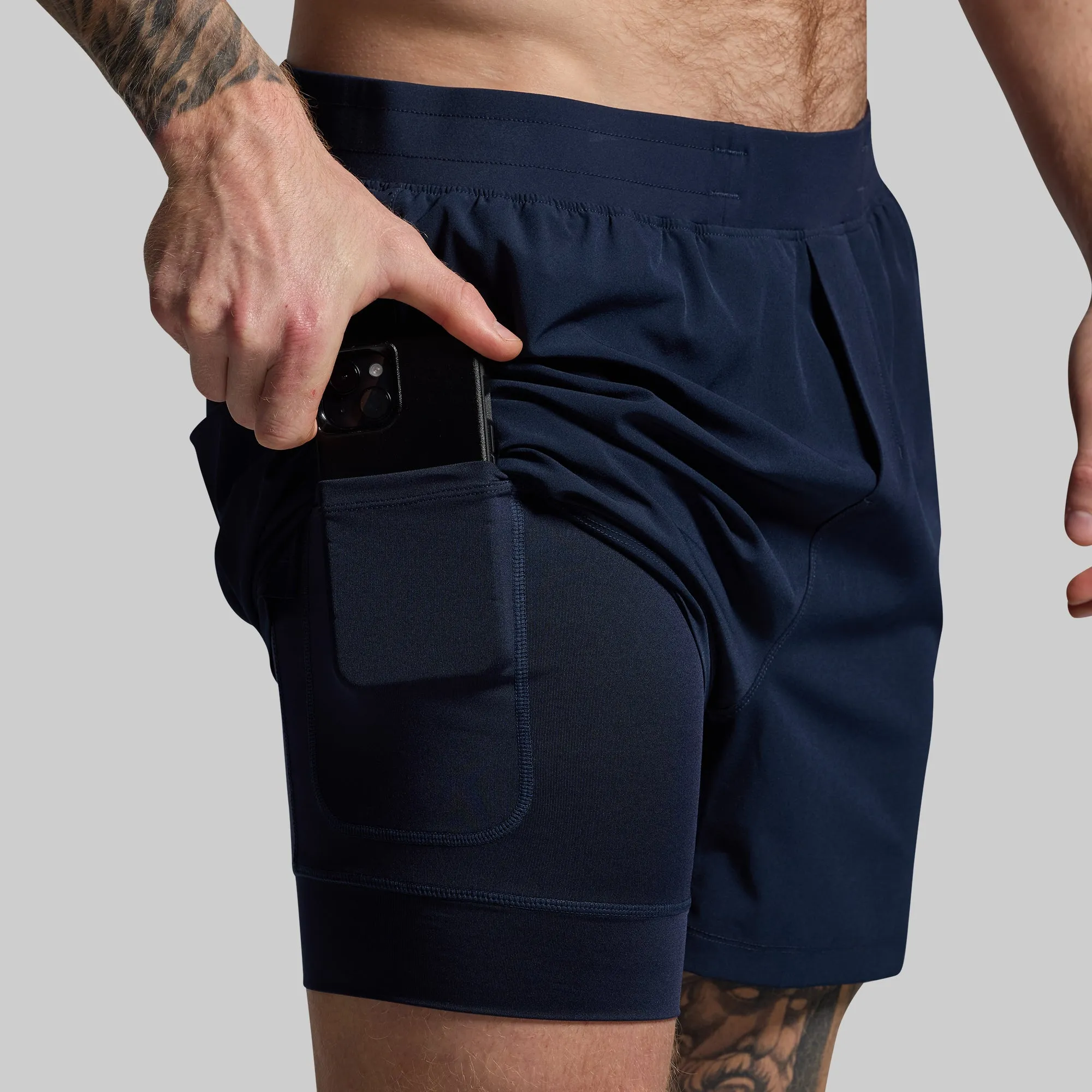 Men's Endurance Short w/ Compression (BP Navy) sold by Born Primitive product image thumbnail 5