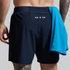 Men's Endurance Short w/ Compression (BP Navy) sold by Born Primitive