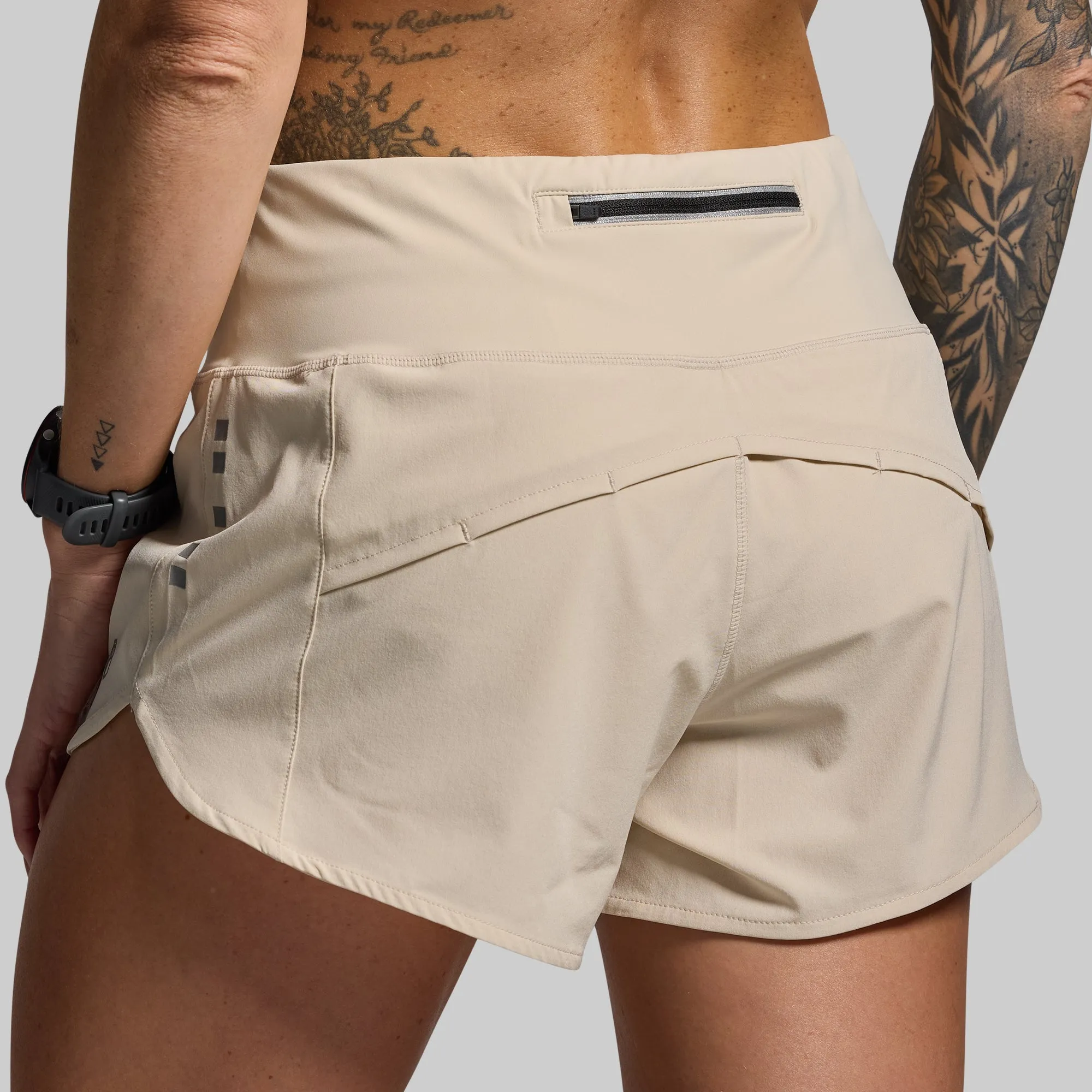 Women's Endurance Short (Oatmeal) sold by Born Primitive product image thumbnail 3