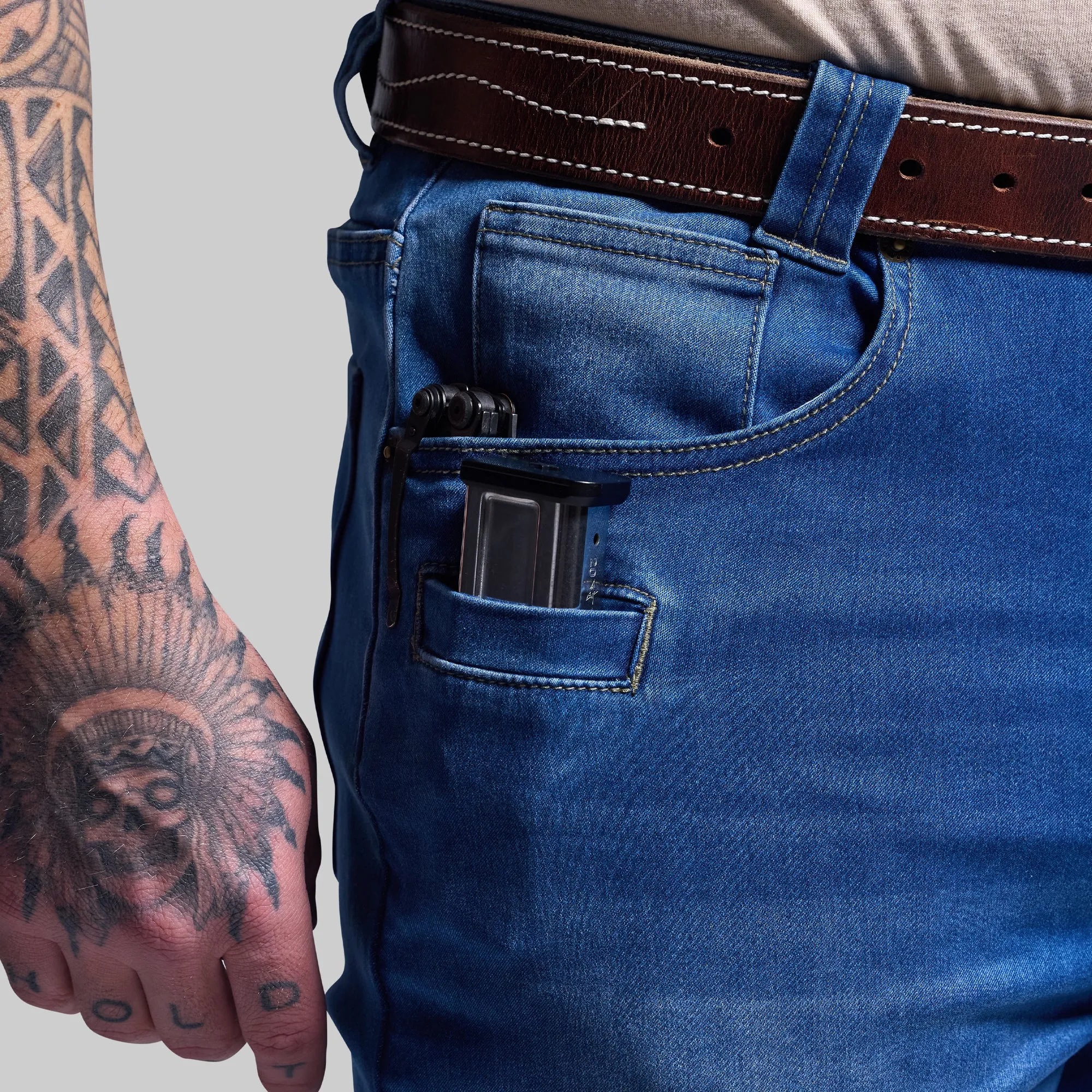 FLEX Recon Boot Cut Jean (Dark Wash) sold by Born Primitive product image thumbnail 4