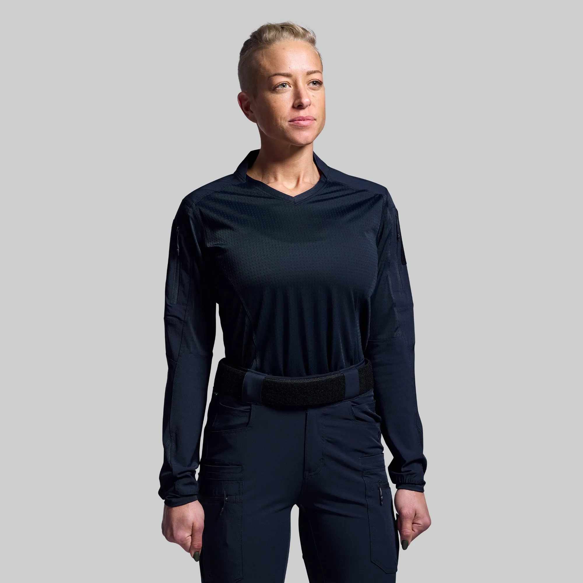 Women's Long Sleeve Op Top Pro (Police Blue) sold by Born Primitive