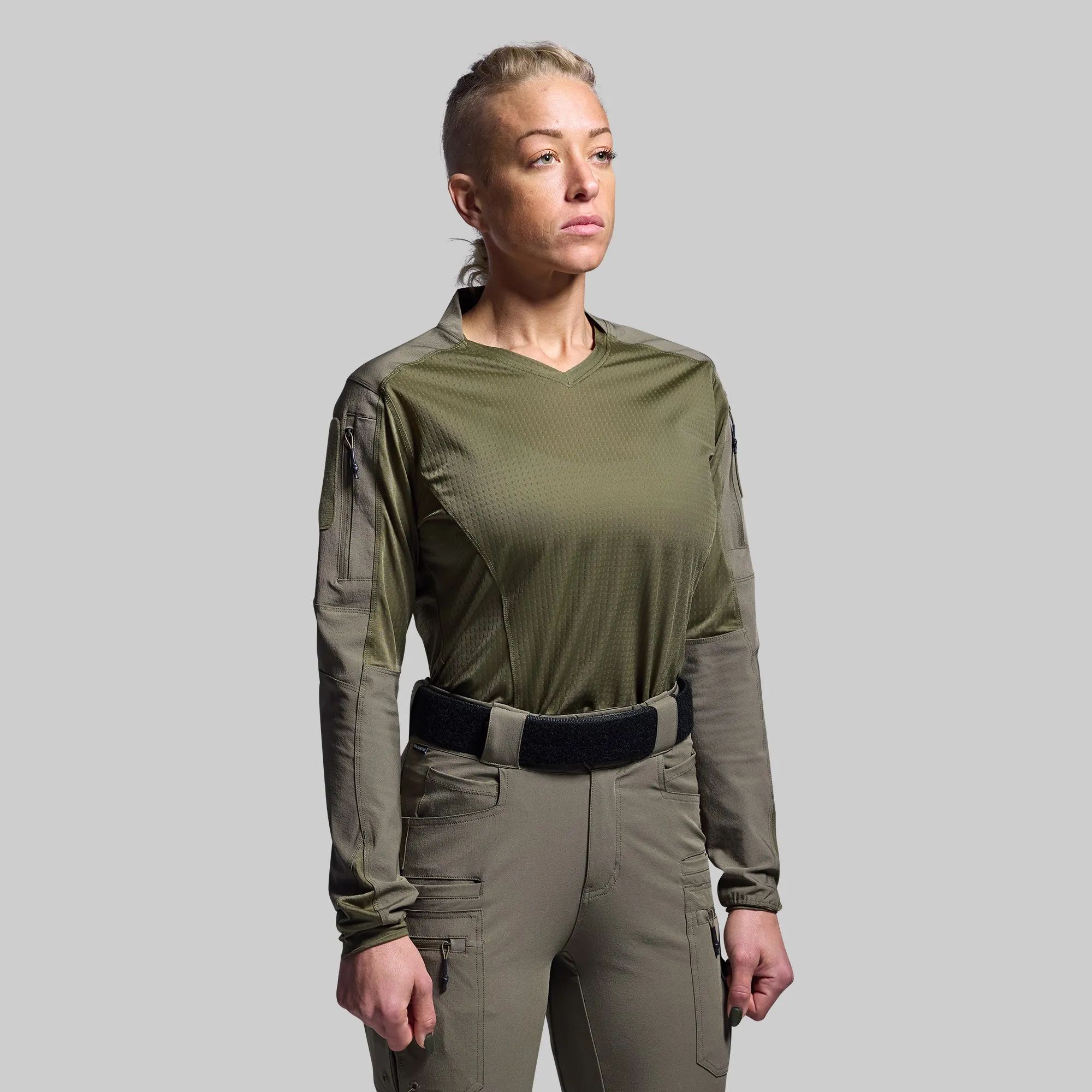 Women's Long Sleeve Op Top Pro (OD Green) sold by Born Primitive