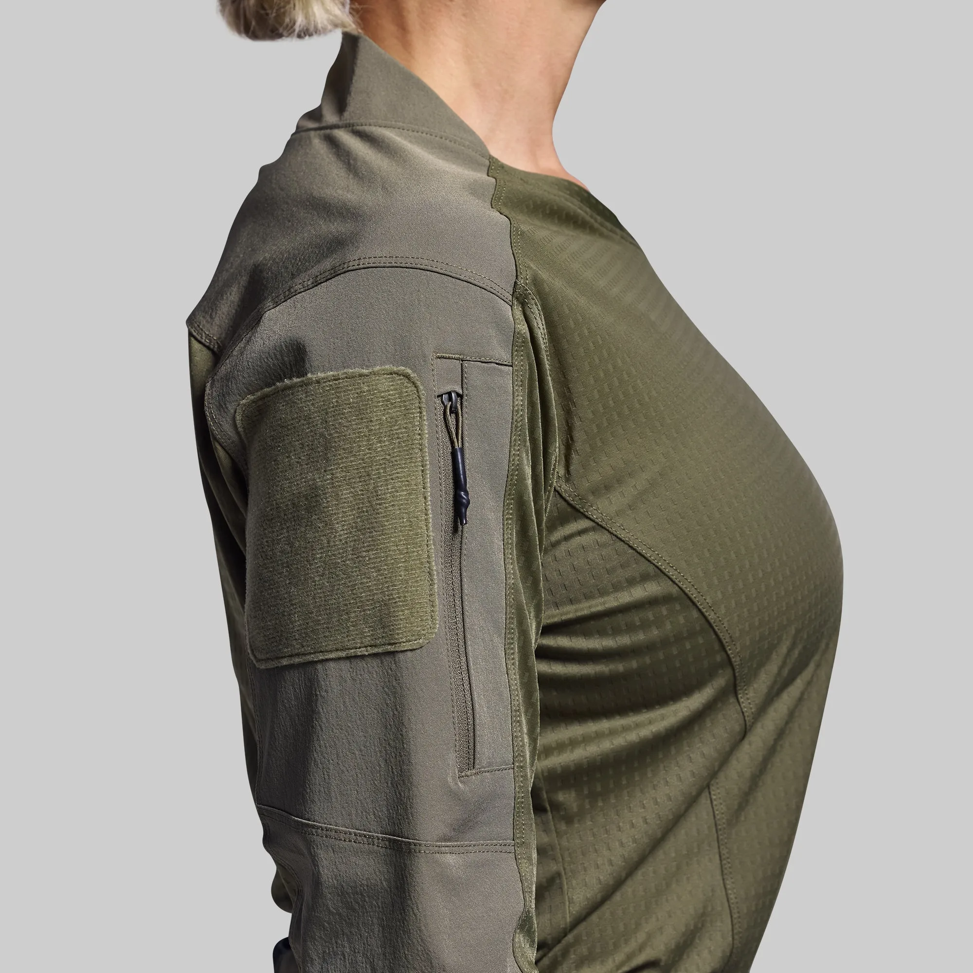 Women's Long Sleeve Op Top Pro (OD Green) sold by Born Primitive product image thumbnail 5