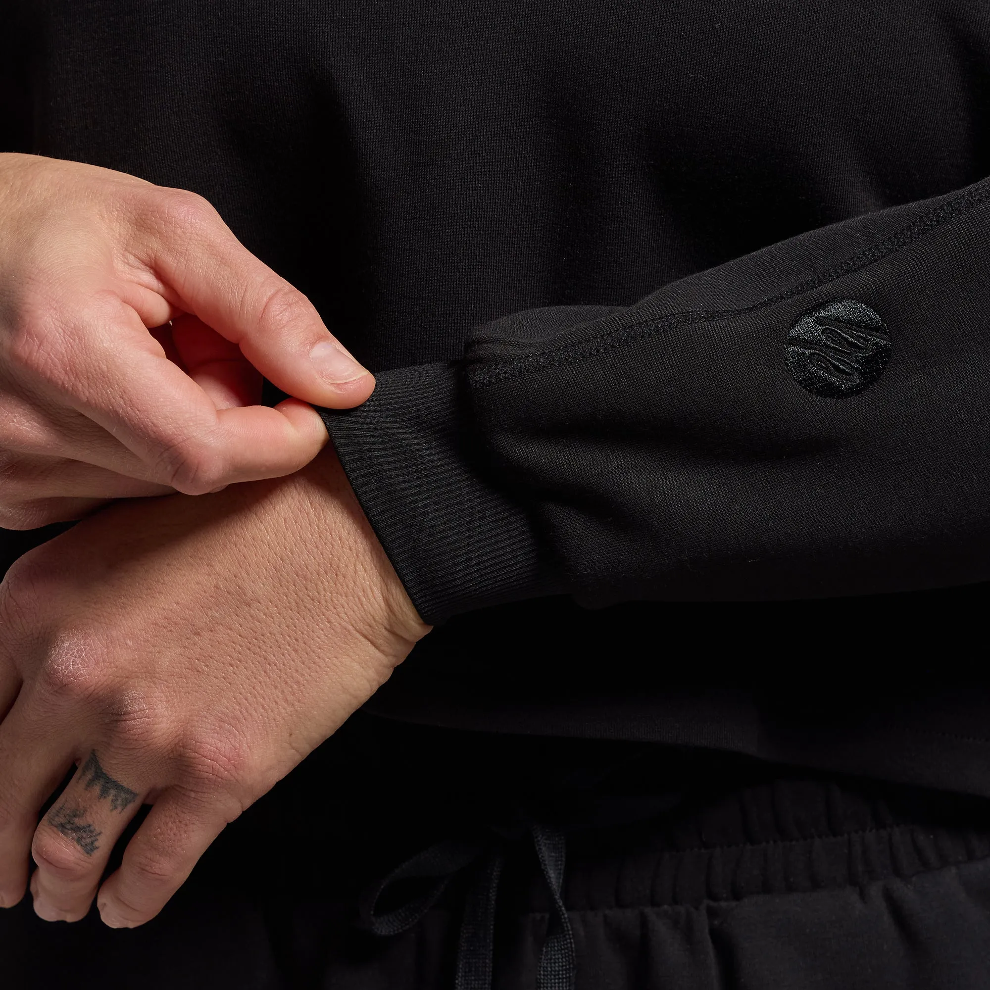 Lounge Lux Cropped Pullover (Black) sold by Born Primitive product image thumbnail 3