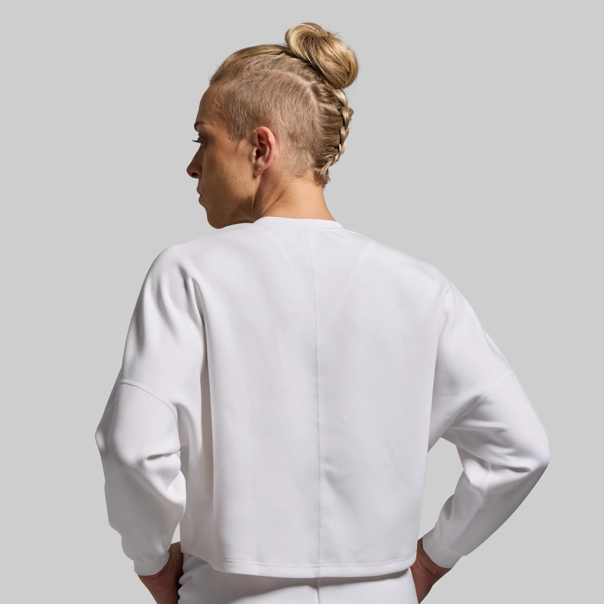 Lounge Lux Cropped Pullover (White) sold by Born Primitive product image thumbnail 2